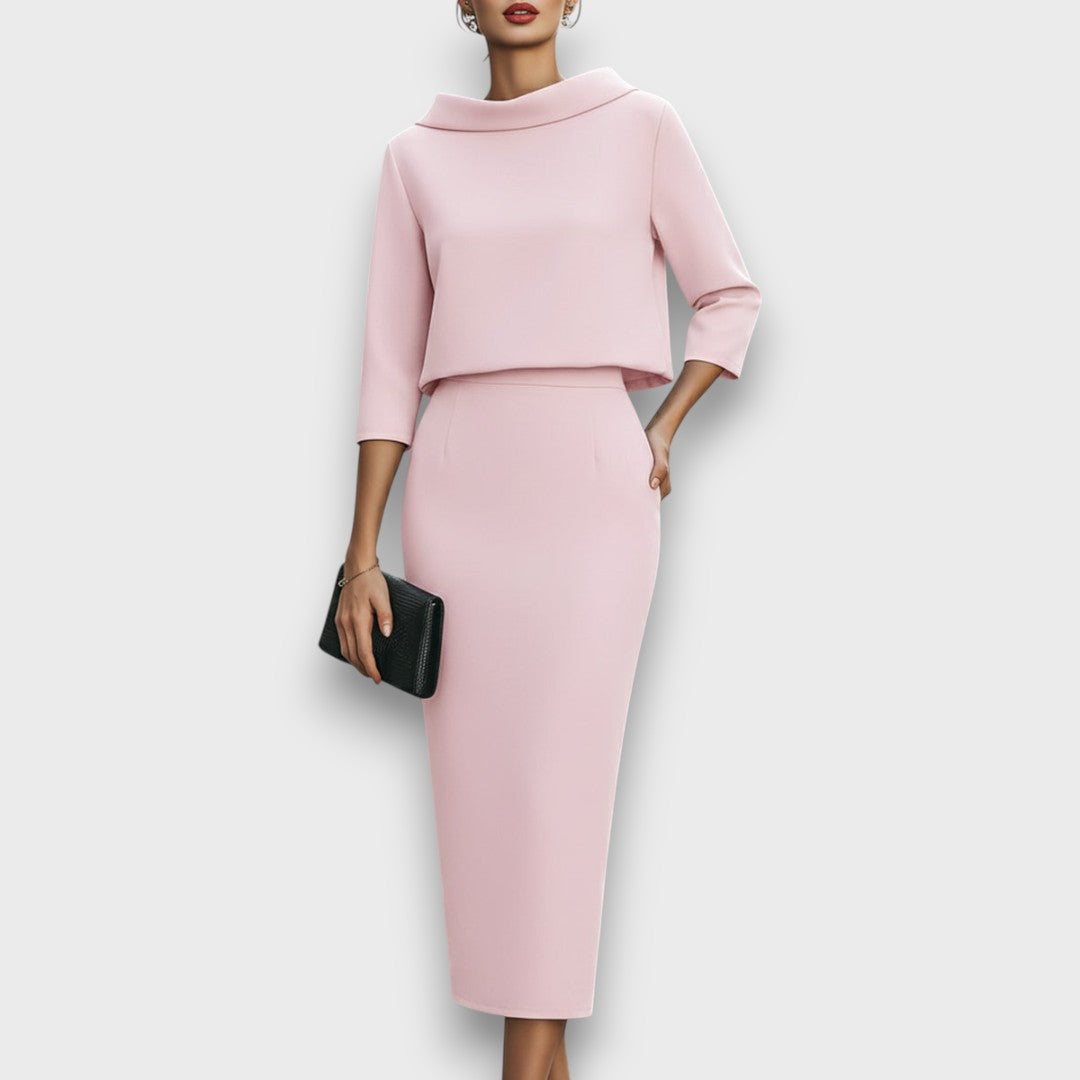 Elona – Tailored Two-Piece with Architectural Ease