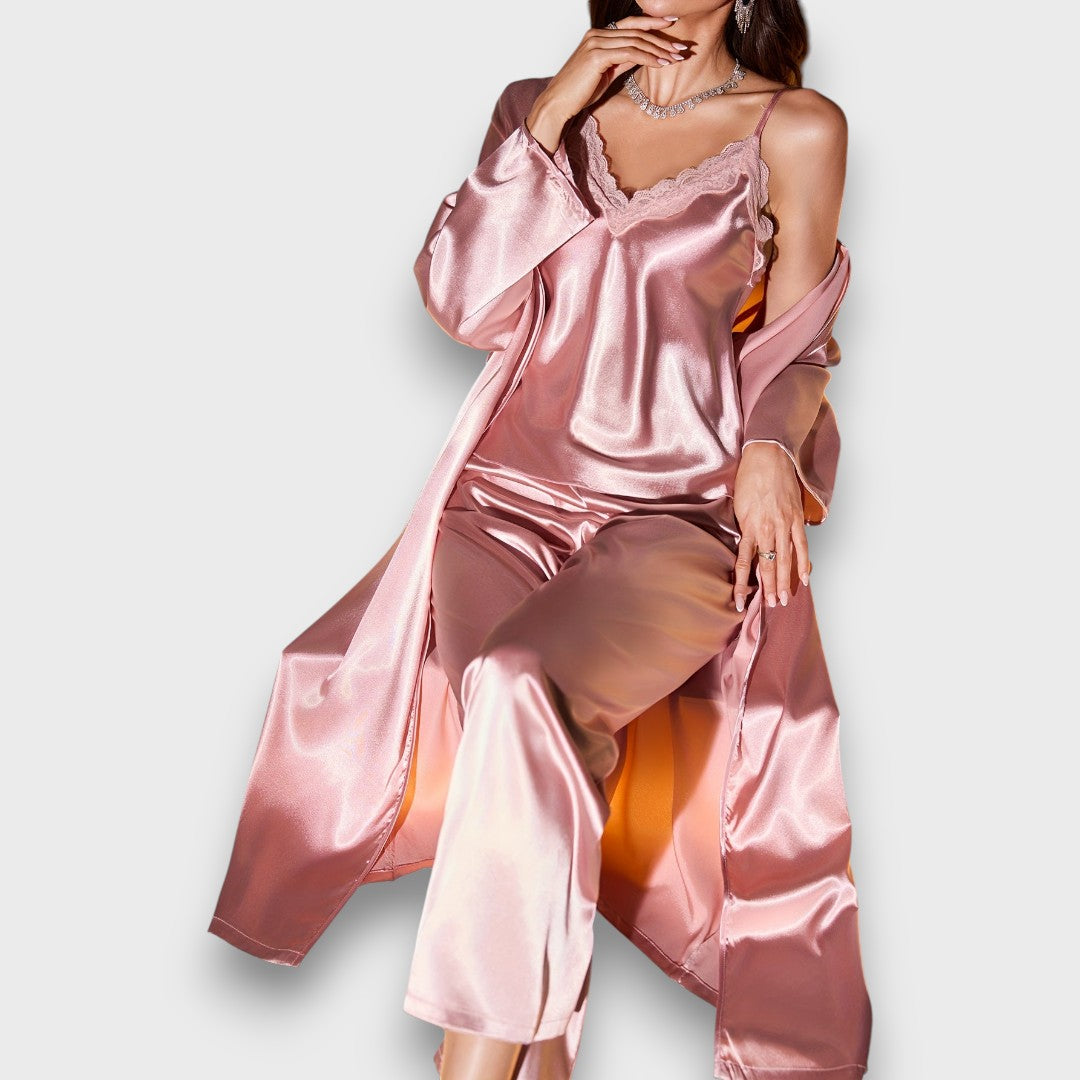 Isalyn – Satin Three-Piece Lounge Set