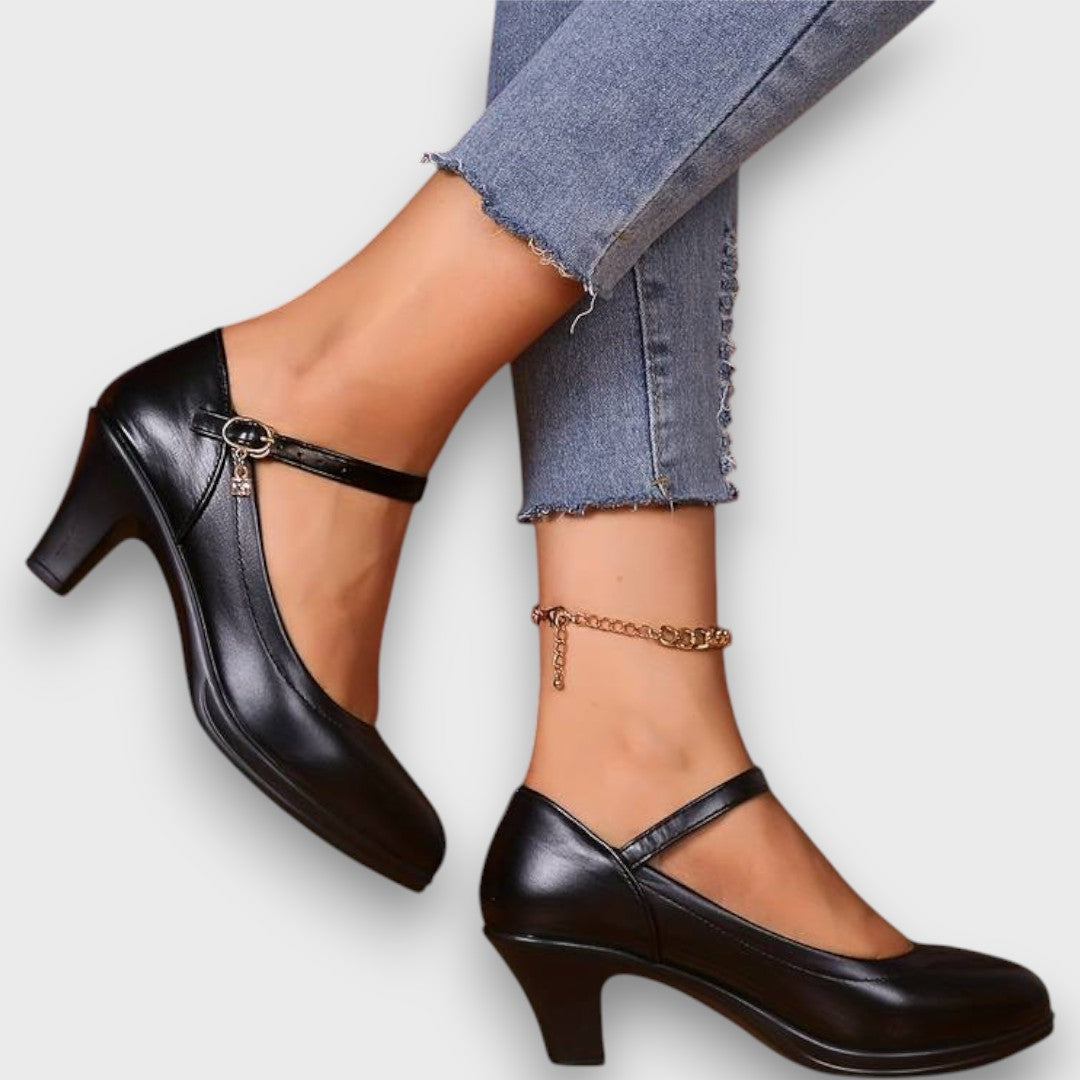 Marlena – Classic Mary Jane Pumps with Block Heel