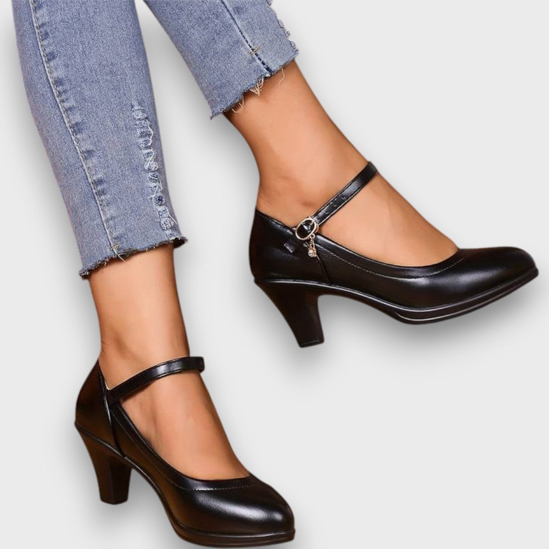 Marlena – Classic Mary Jane Pumps with Block Heel