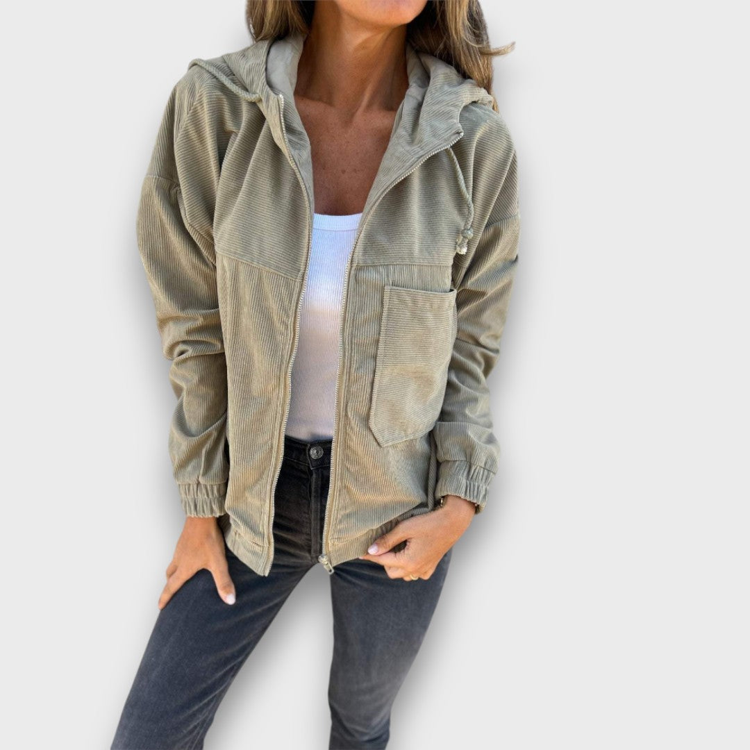 Danna – Relaxed jacket with hood and retro charm