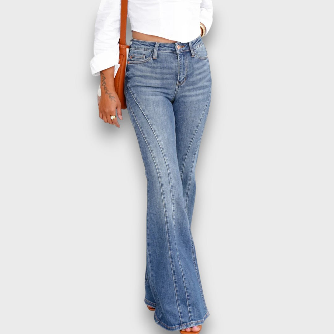 Marvielle – Mid-rise flared jeans