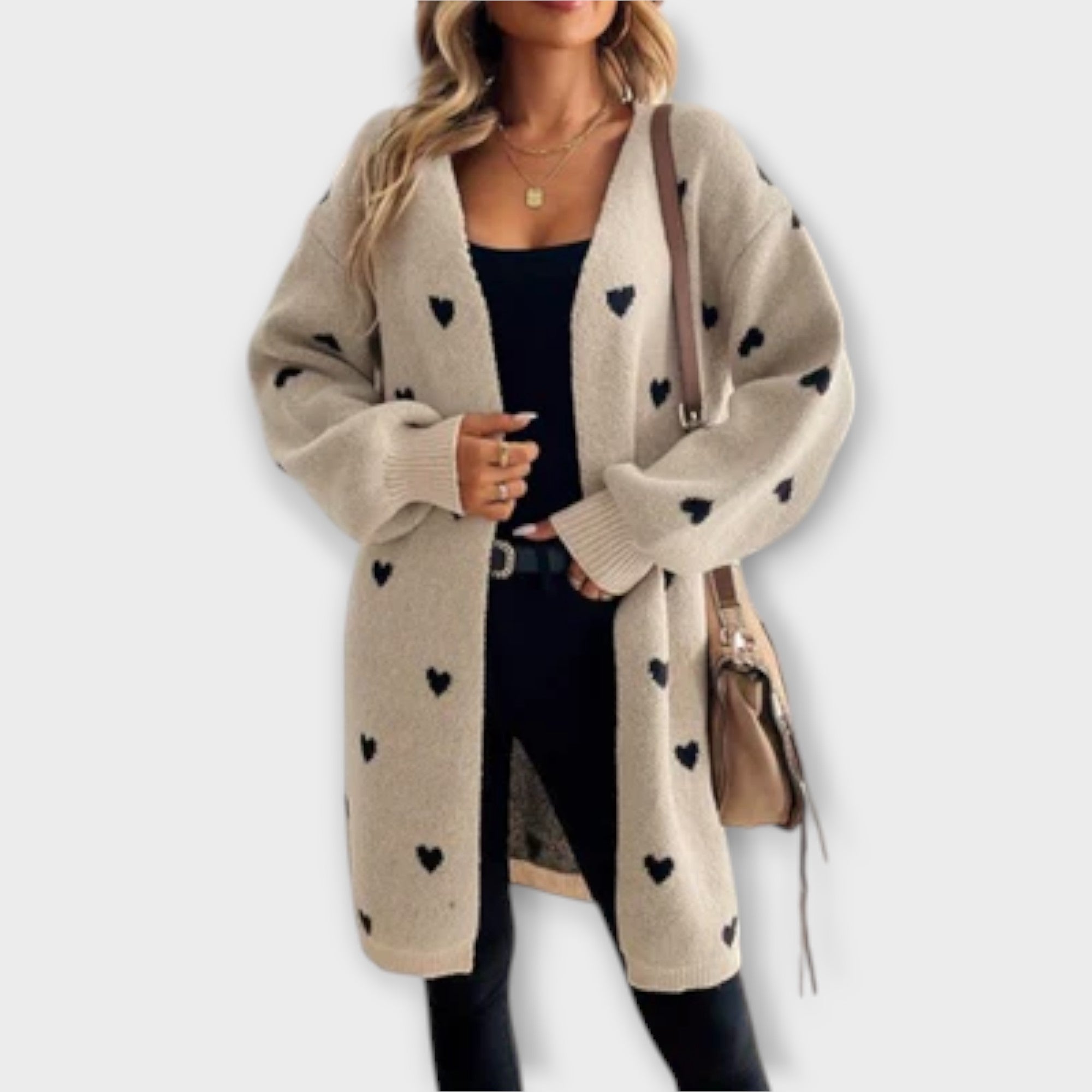 Julenne – Cardigan with Heart Pattern