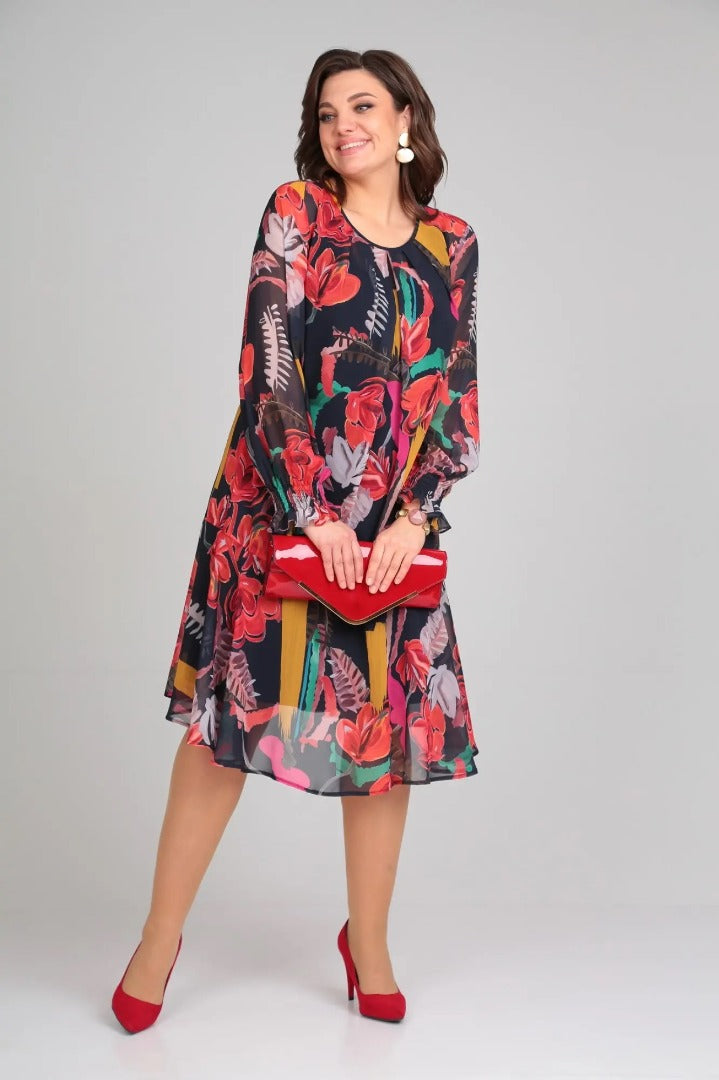 Florinda™ Elegant Floral Dress