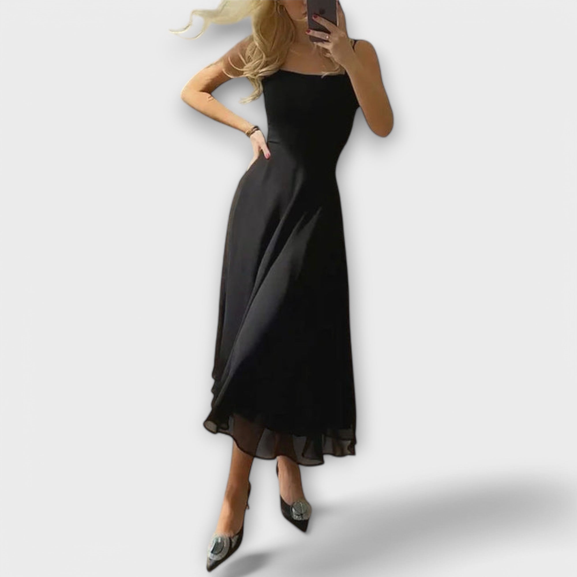 Seliane – Flowing Dress with Square Neckline