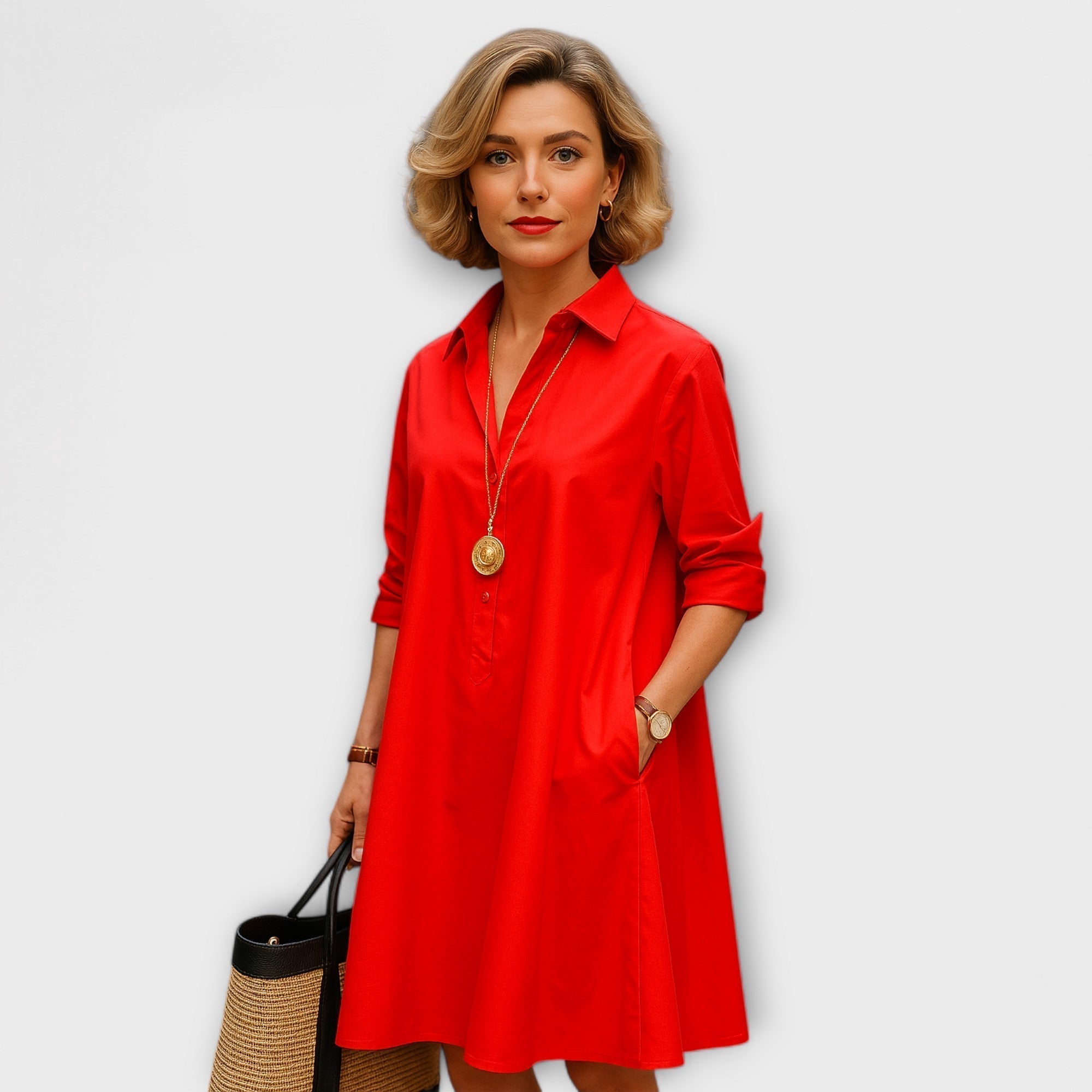 Maelinne – Timeless Shirt Dress with Collar