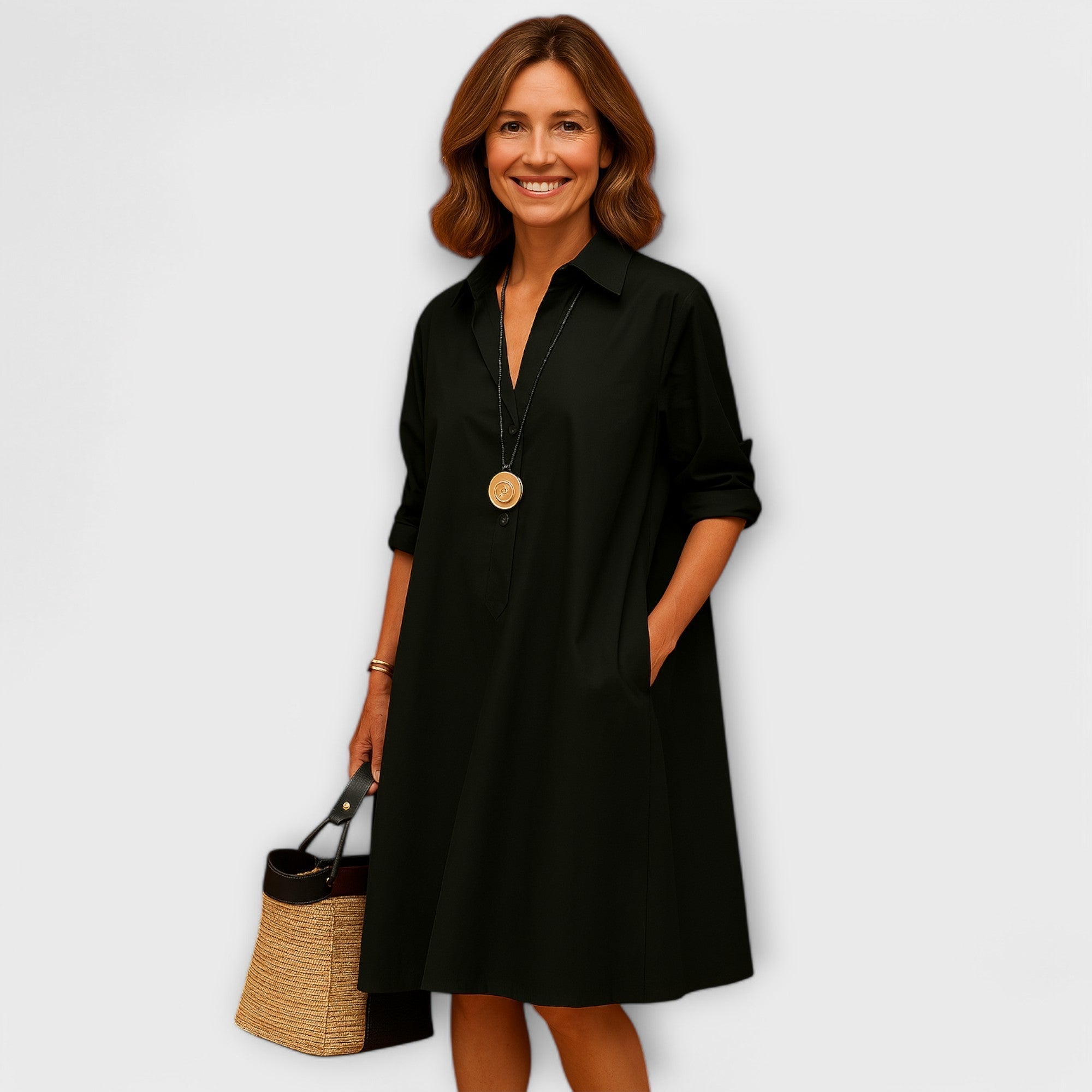 Maelinne – Timeless Shirt Dress with Collar