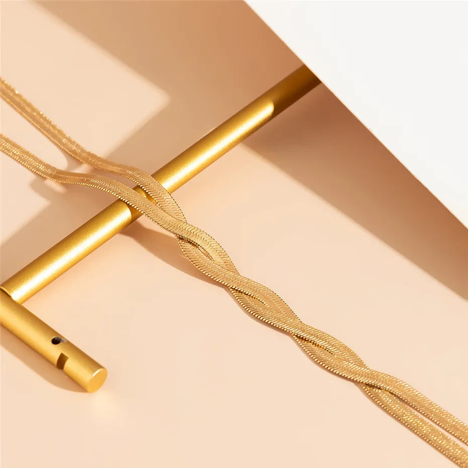 Flaira – Adjustable Snake Chain in Gold Look