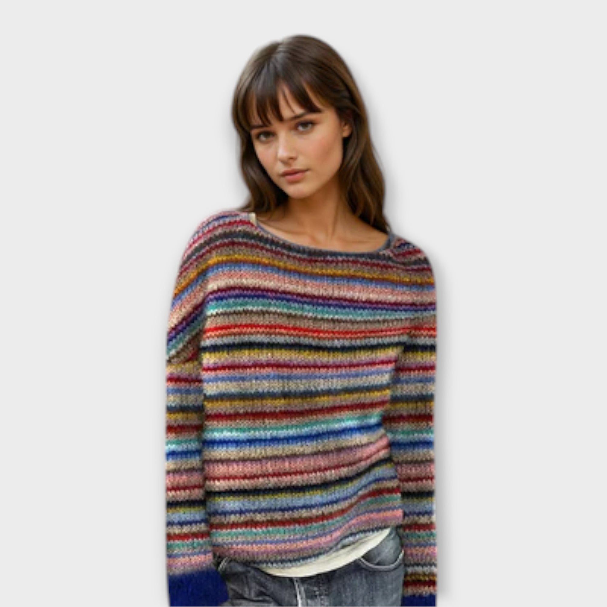 Anonin - Casual & Cozy Striped Sweater