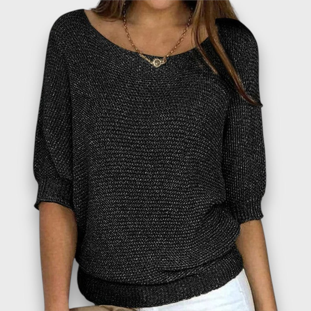 Merisa – Soft Knit Sweater with 3/4 Sleeves