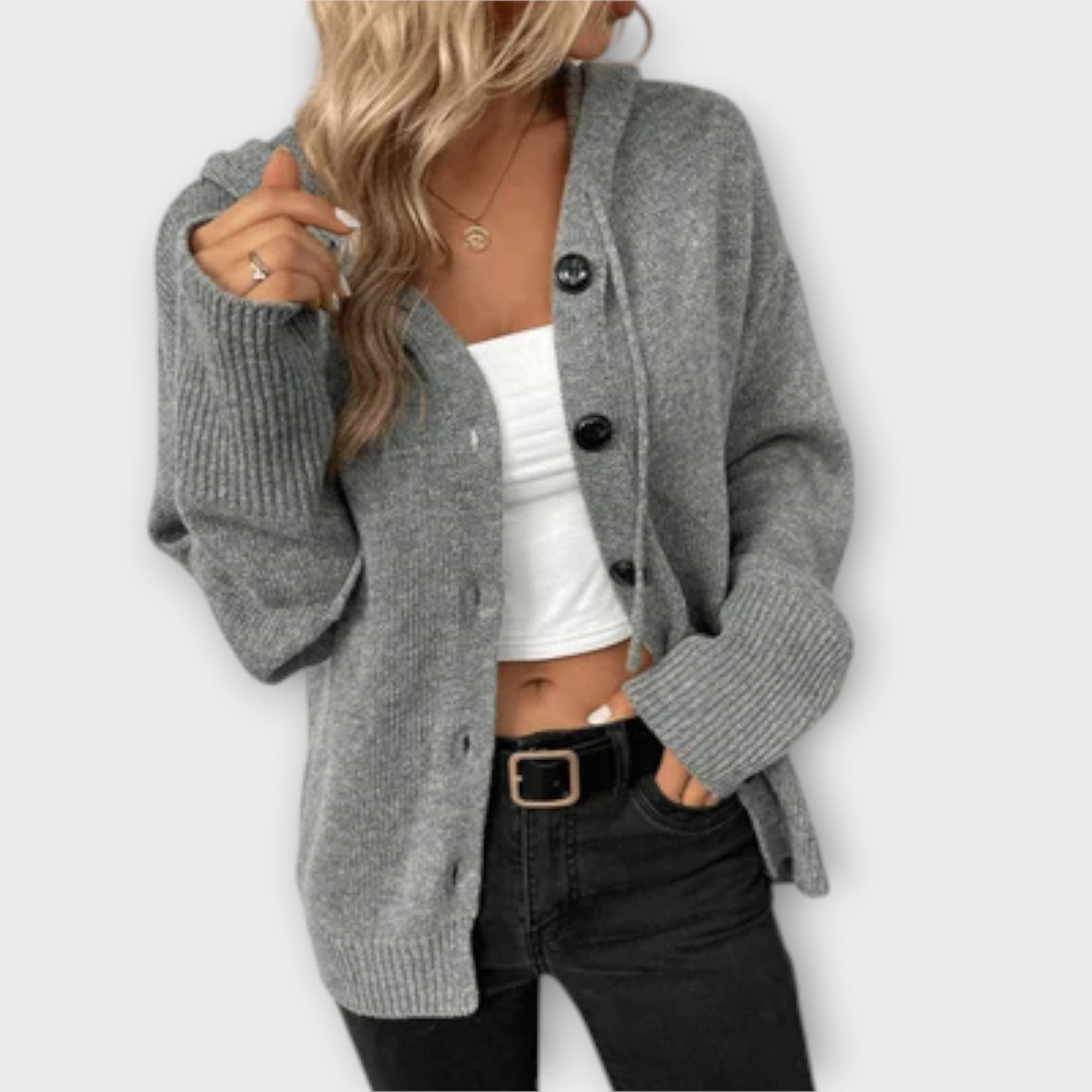 Brenne – Knitted Cardigan with Buttons