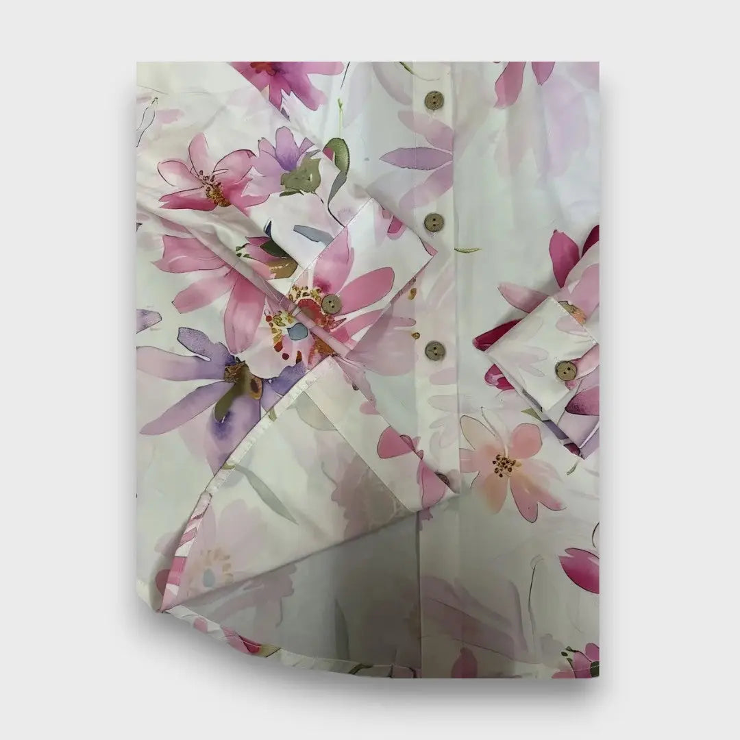 Emiliana – Flowing Blouse with Watercolor Flowers