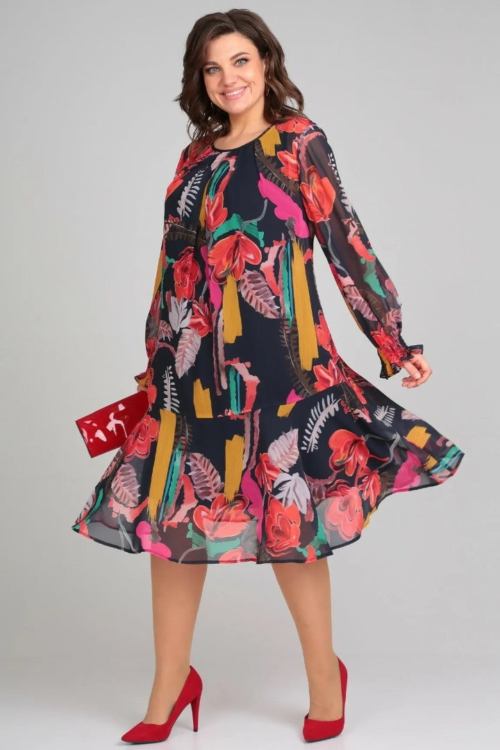 Florinda™ Elegant Floral Dress