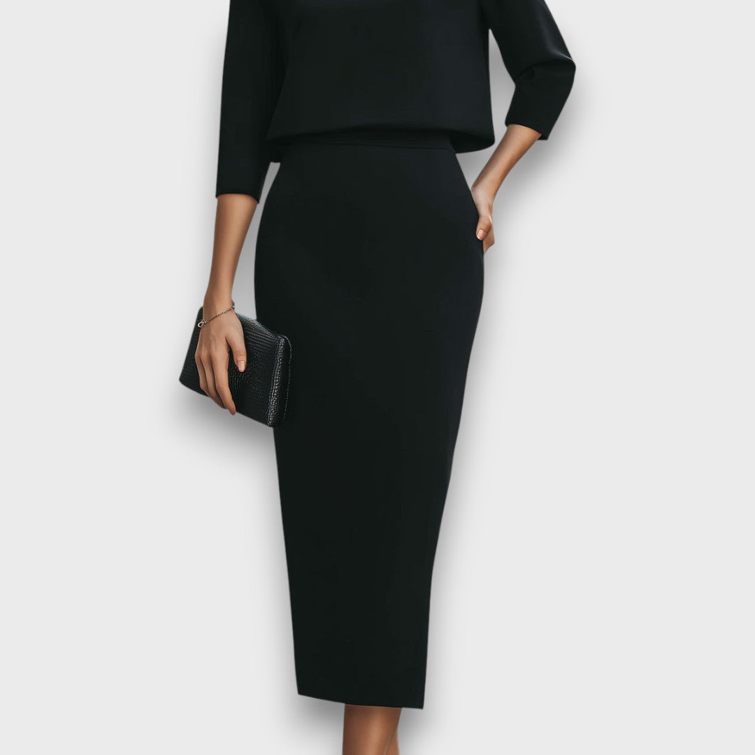 Elona – Tailored Two-Piece with Architectural Ease