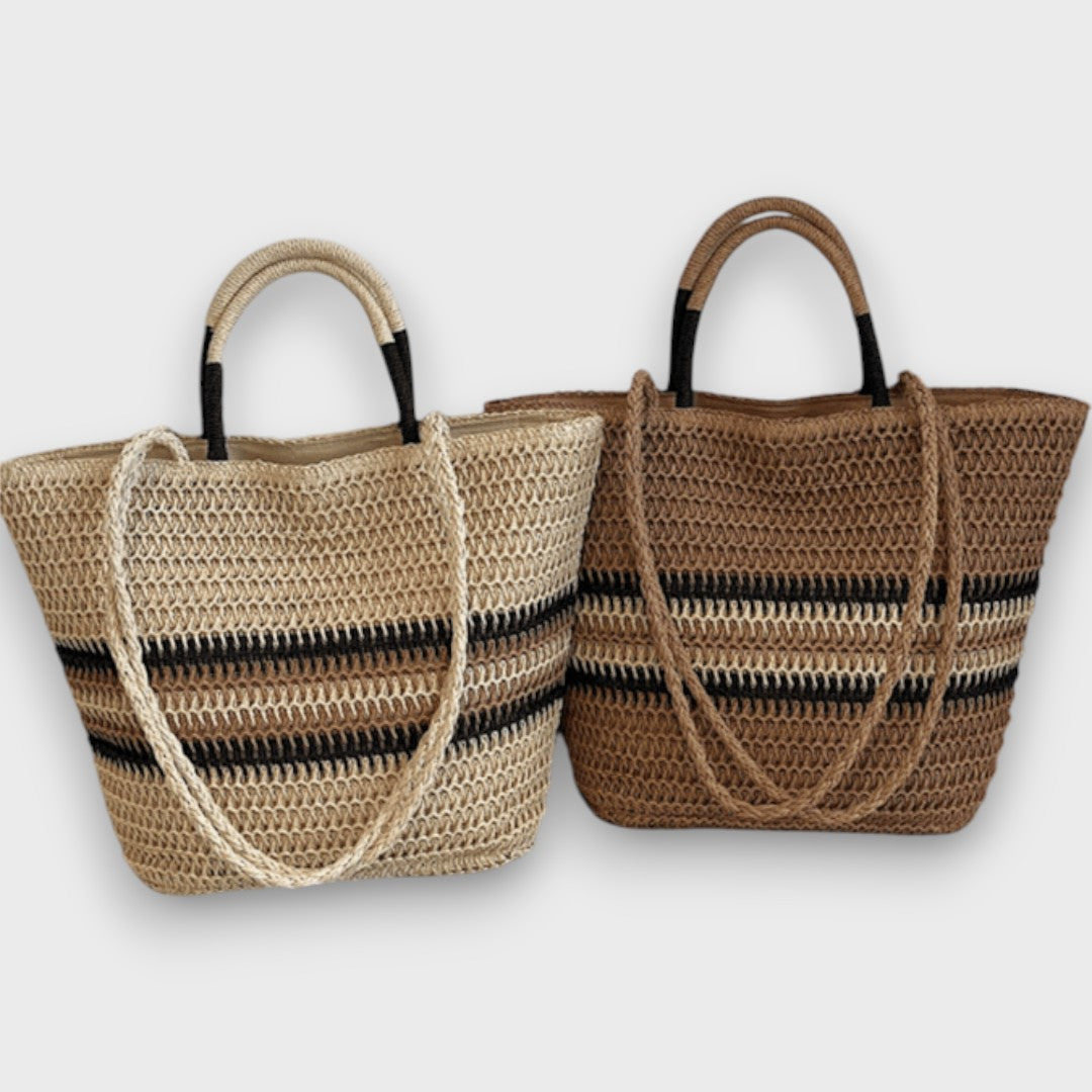Ilvoria – Striped Straw Bag for Summer