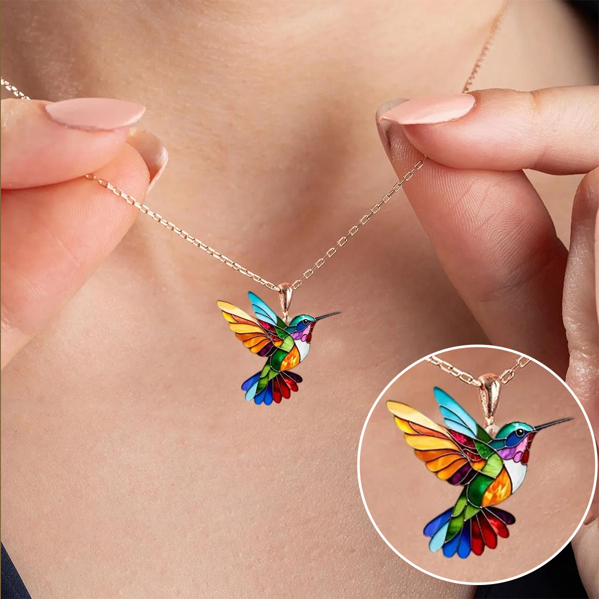 Lioran – Hummingbird Pendant Necklace with Joyful Spark