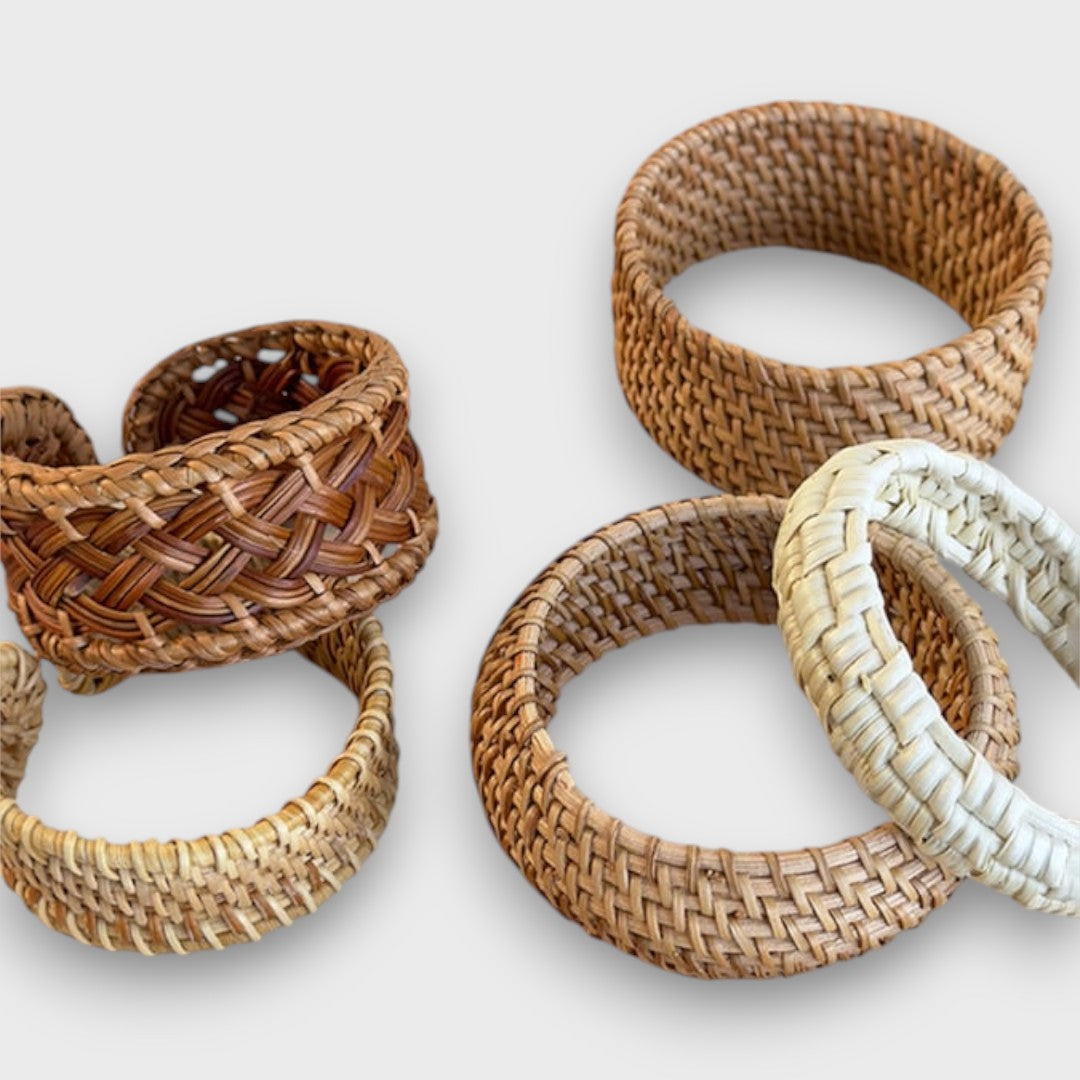 Noelia – Braided Rattan Bracelet