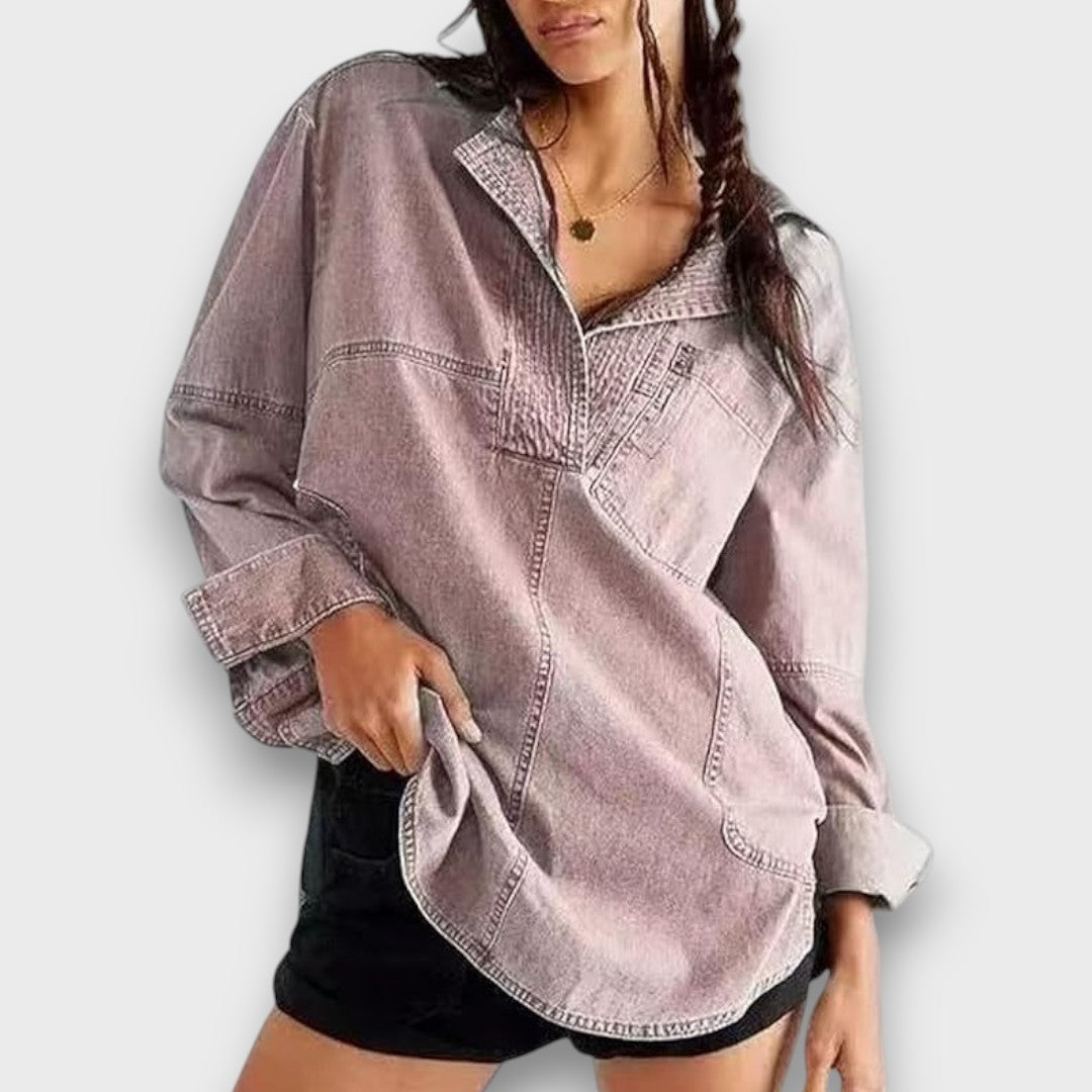 Nelisse – Oversized casual pullover shirt