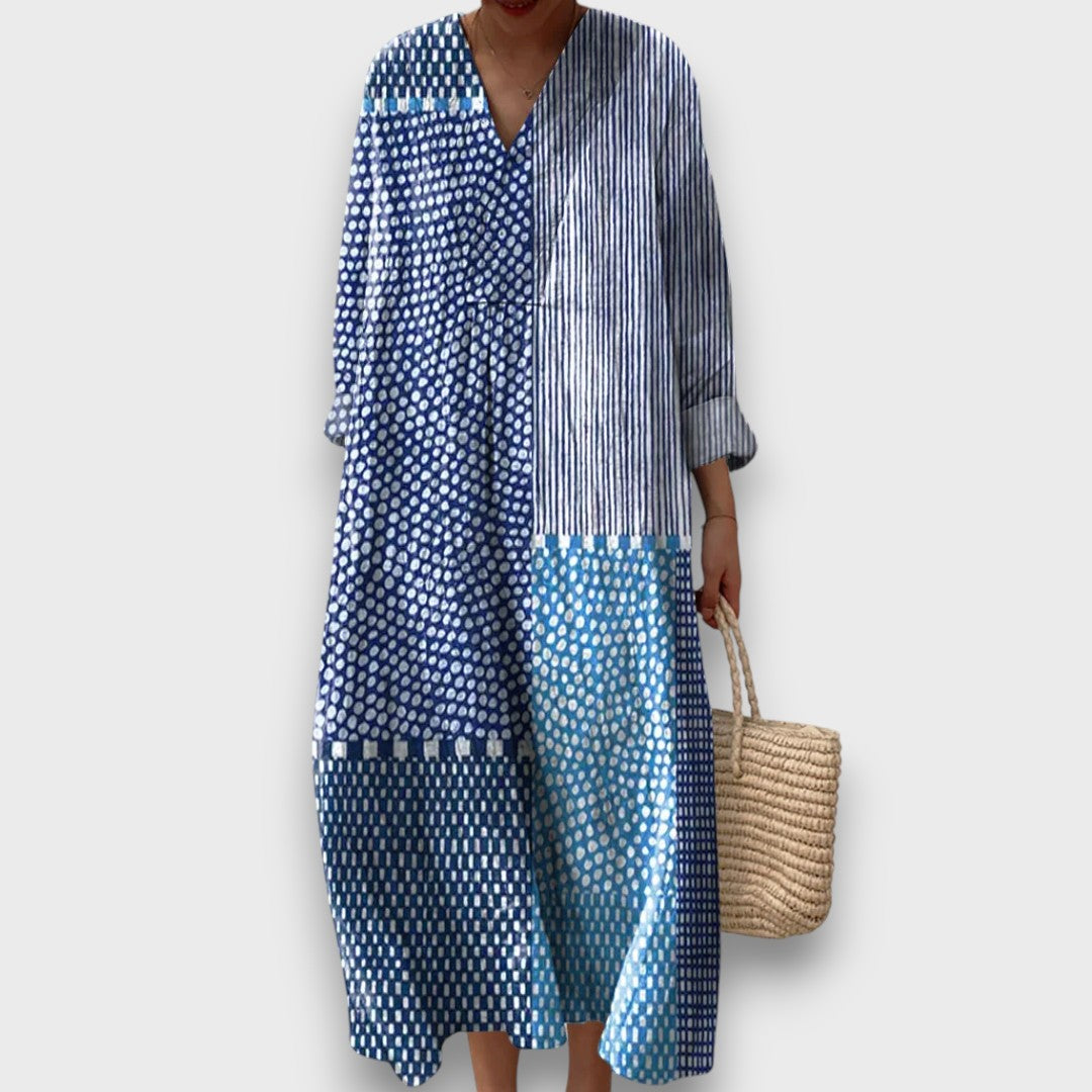 Malle – Maxi Dress with Pattern Mix