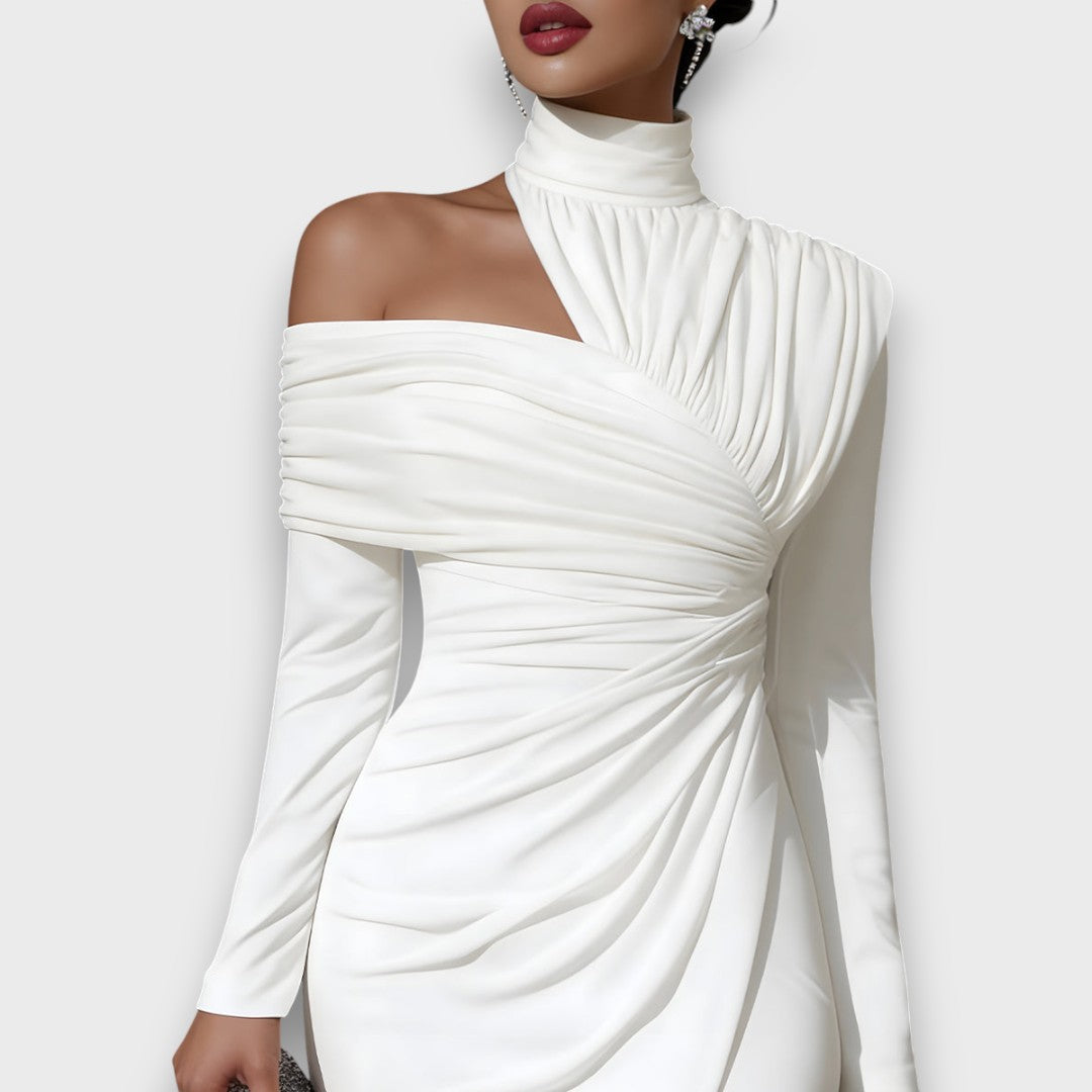 Ivarya – Asymmetric Draped Evening Dress
