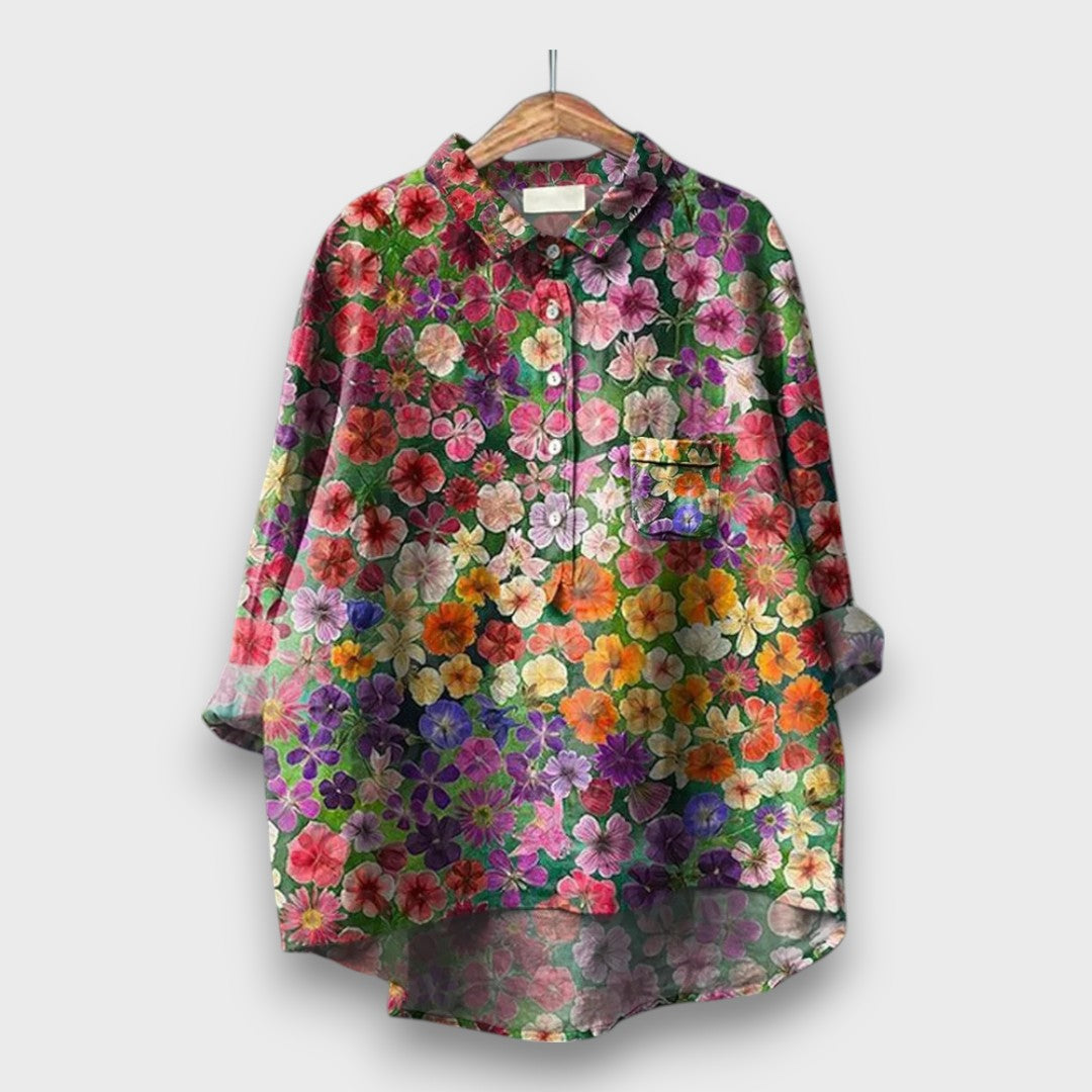 Deliane – Watercolor Blouse in Floral Lightness