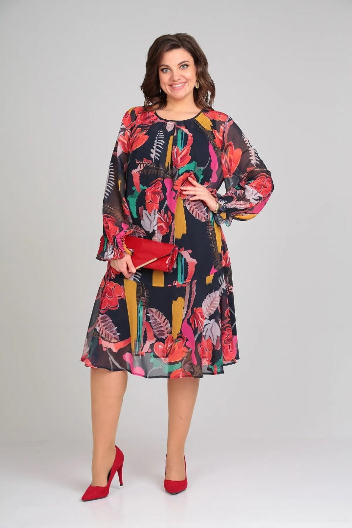 Florinda™ Elegant Floral Dress