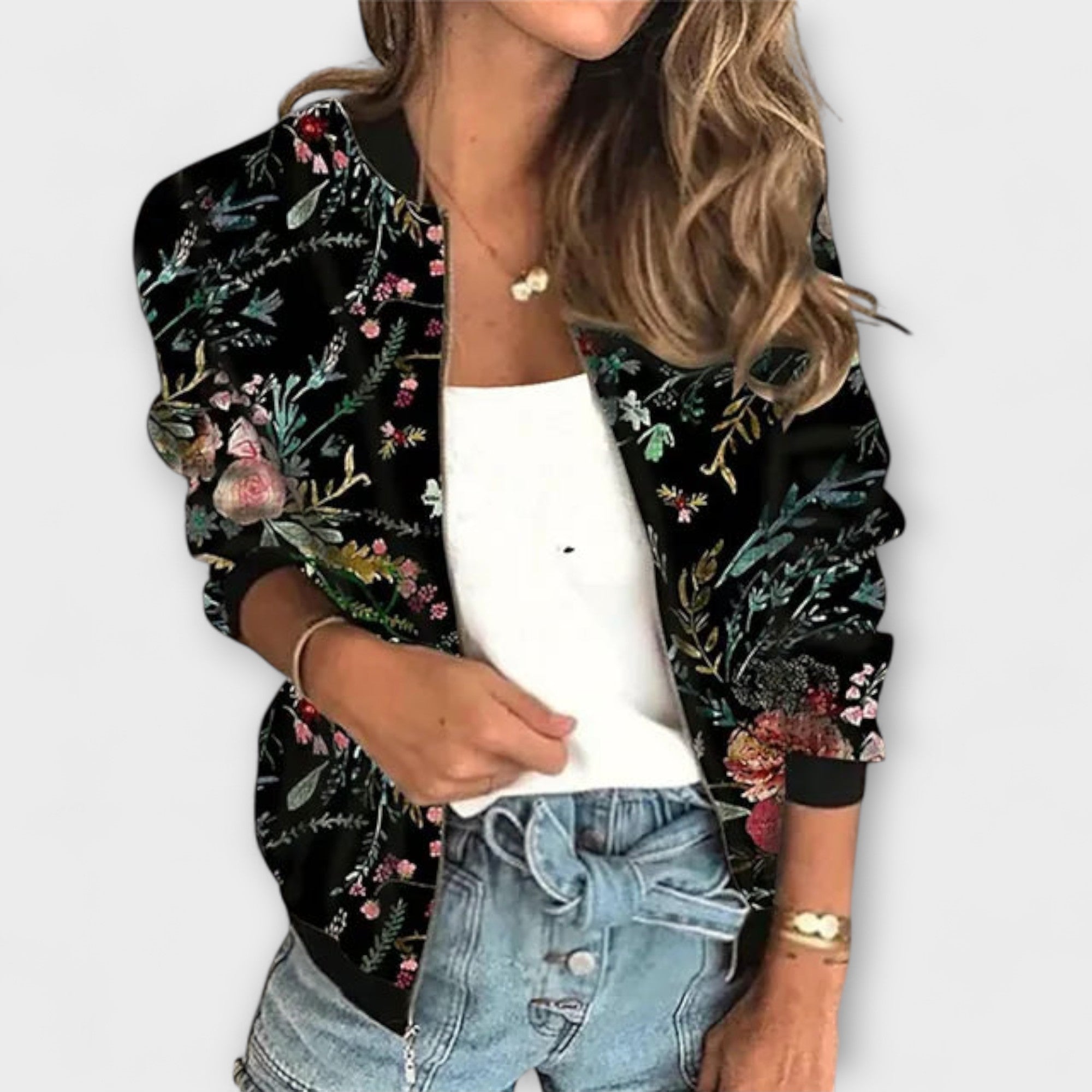 Liorra – Printed Jacket with Zipper