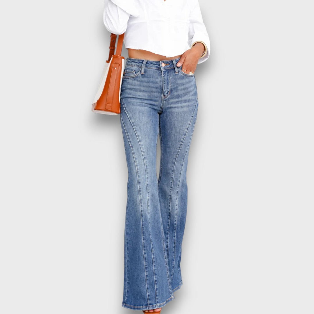 Marvielle – Mid-rise flared jeans