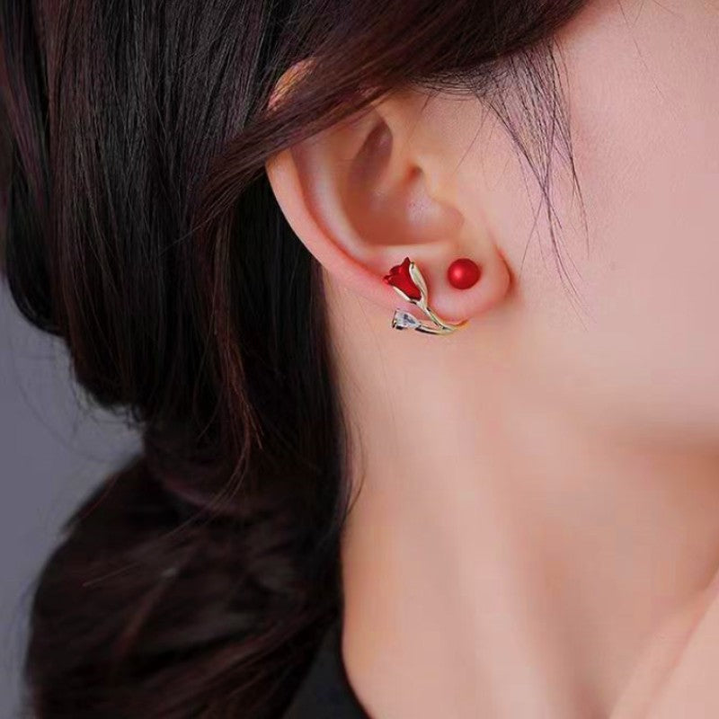 Roselle – Tulip Stud Earrings with Soft Romance