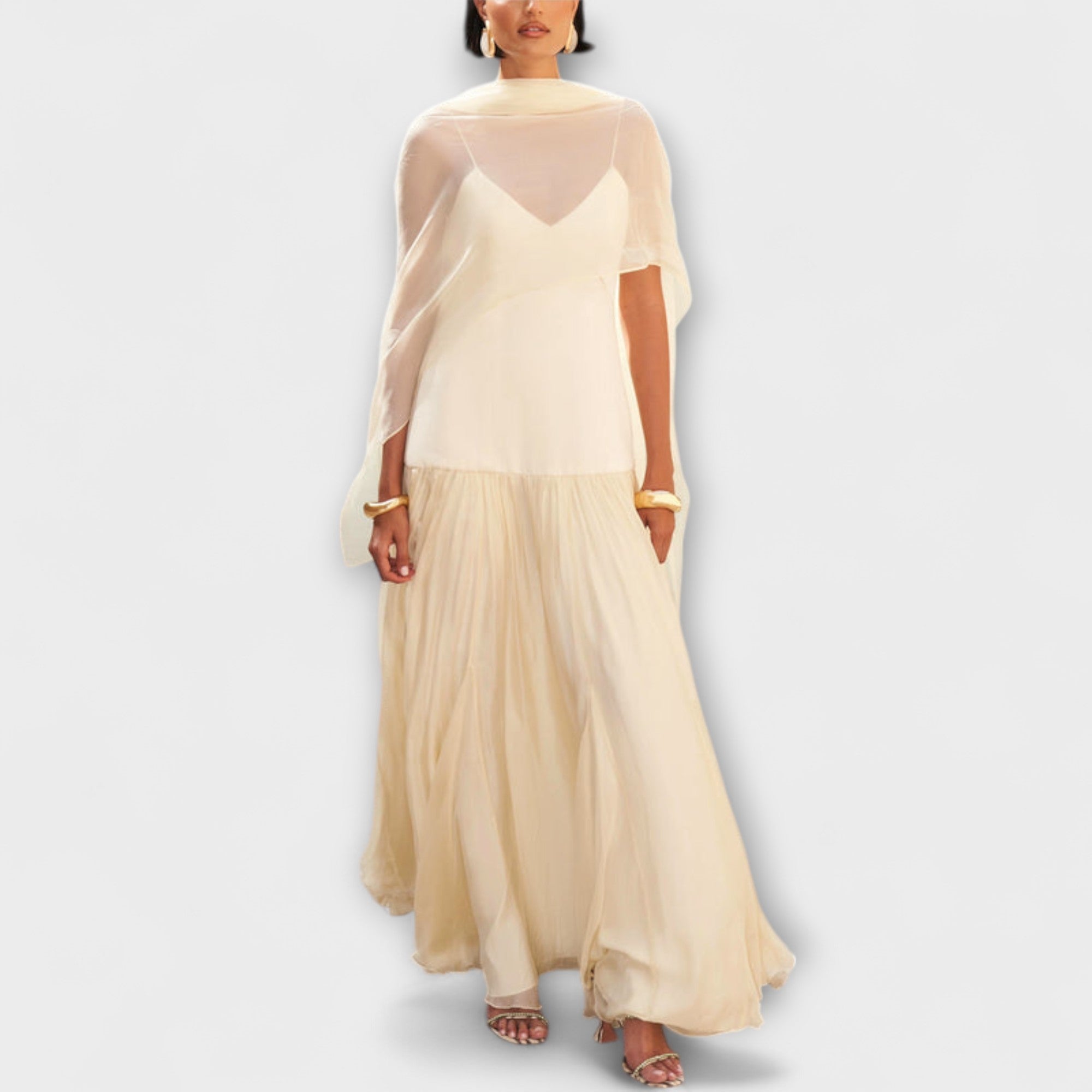 Sorayne – Flowing maxi dress in butter yellow
