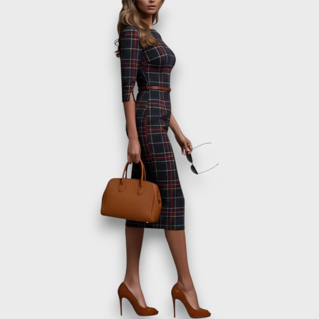 Marie – Boat-Neck Midi Dress