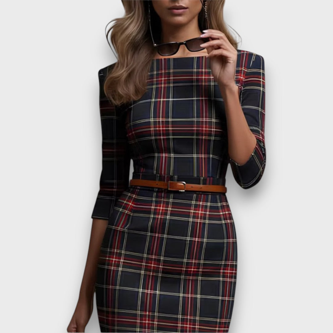 Marie – Boat-Neck Midi Dress