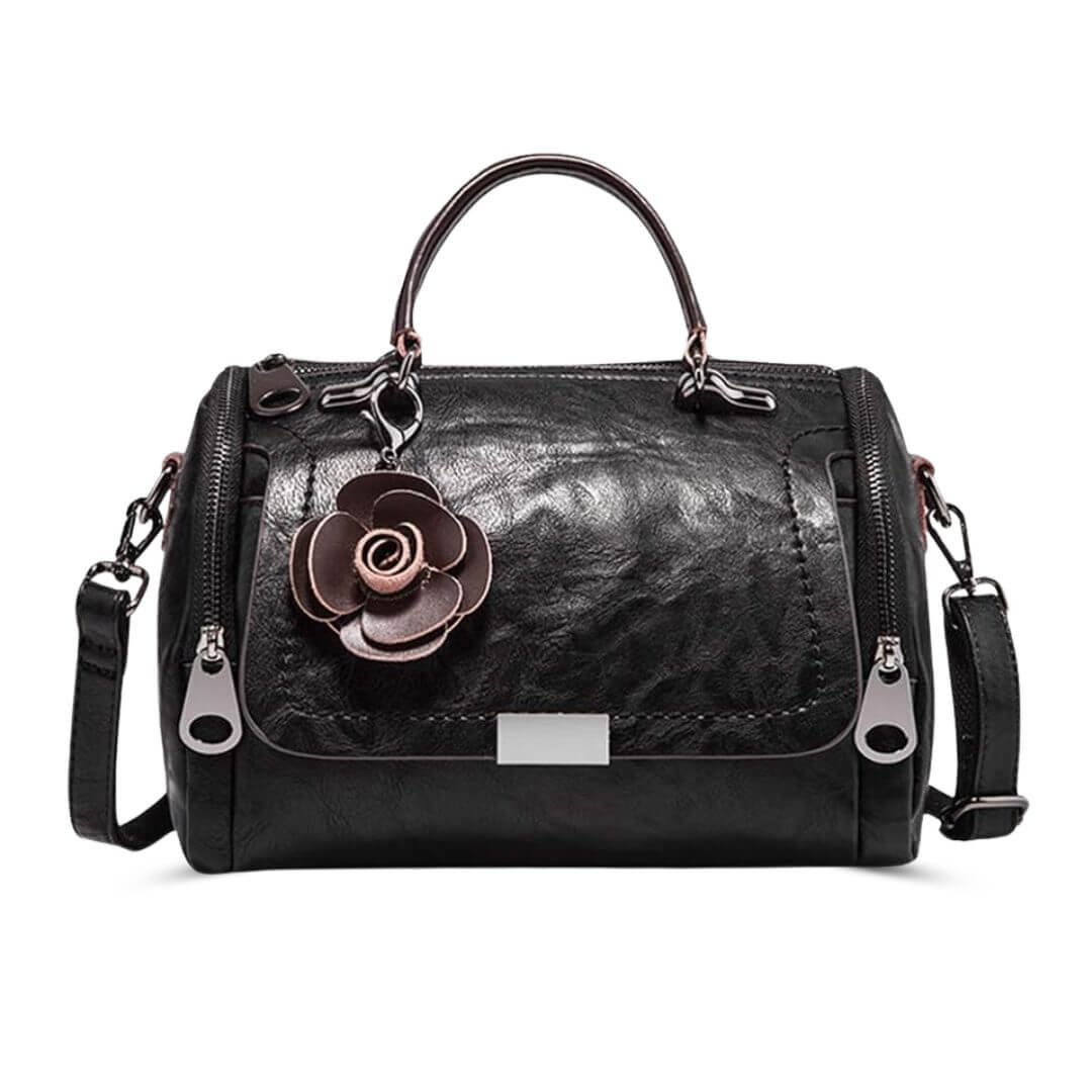 Barbara | Polished Barrel Satchel Handbag