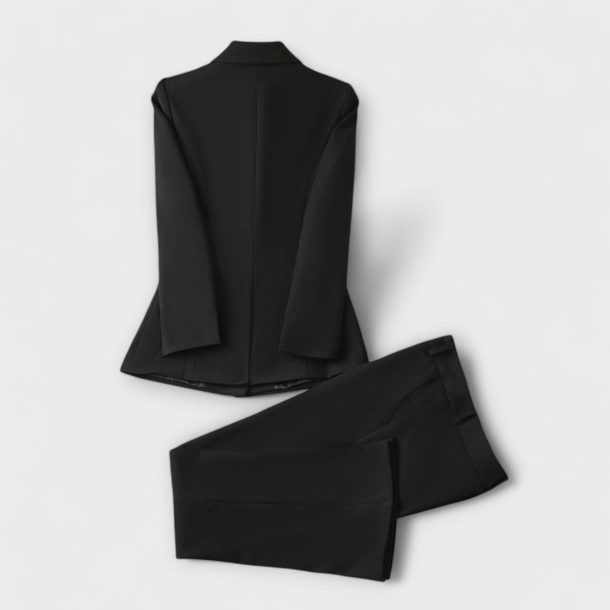 Celinair – White Tailored Suit with Gold Buttons