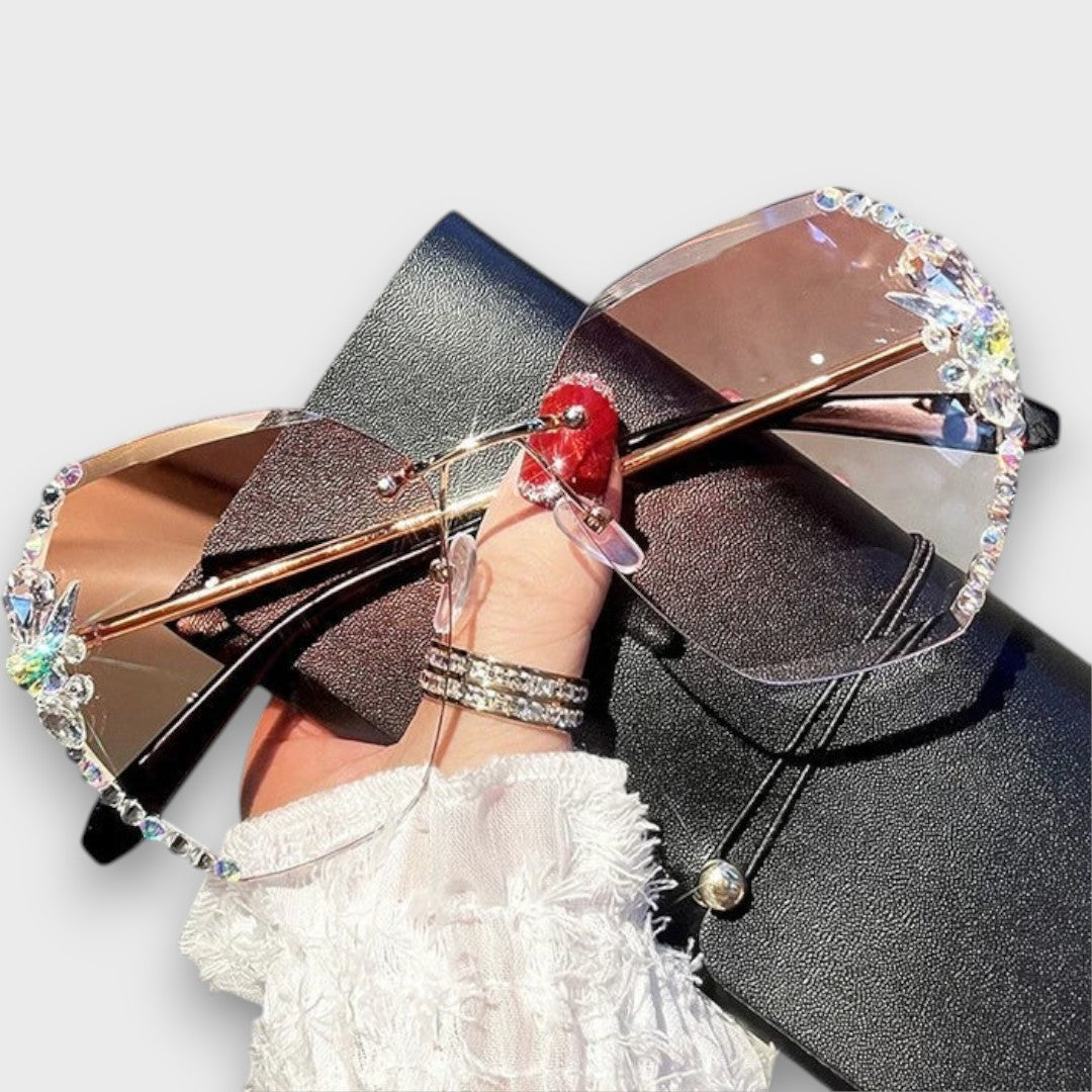 Brystahl – Crystal Rimless Sunglasses