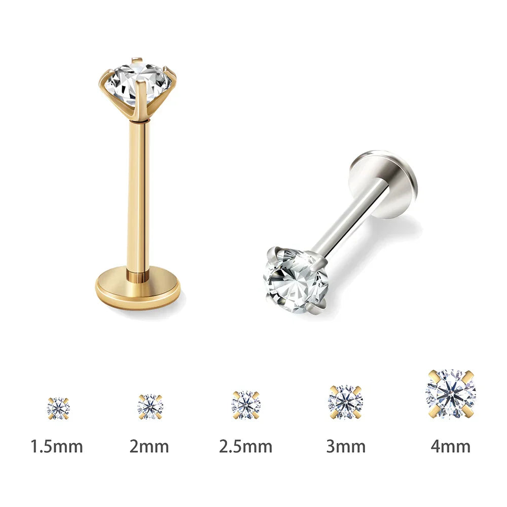 Lioranna – Minimal Crystal Piercing Studs