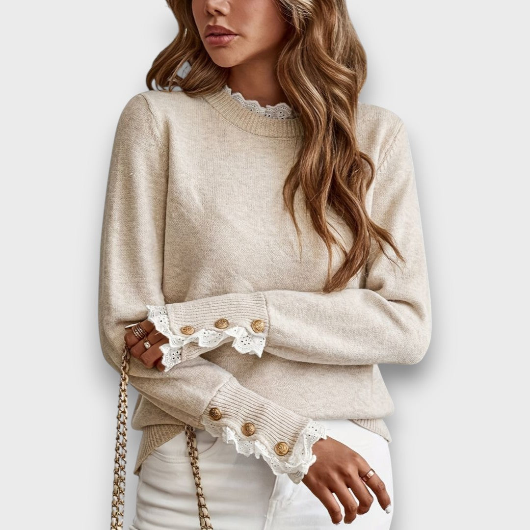 Layka – Elegant Lace-Detail Sweater