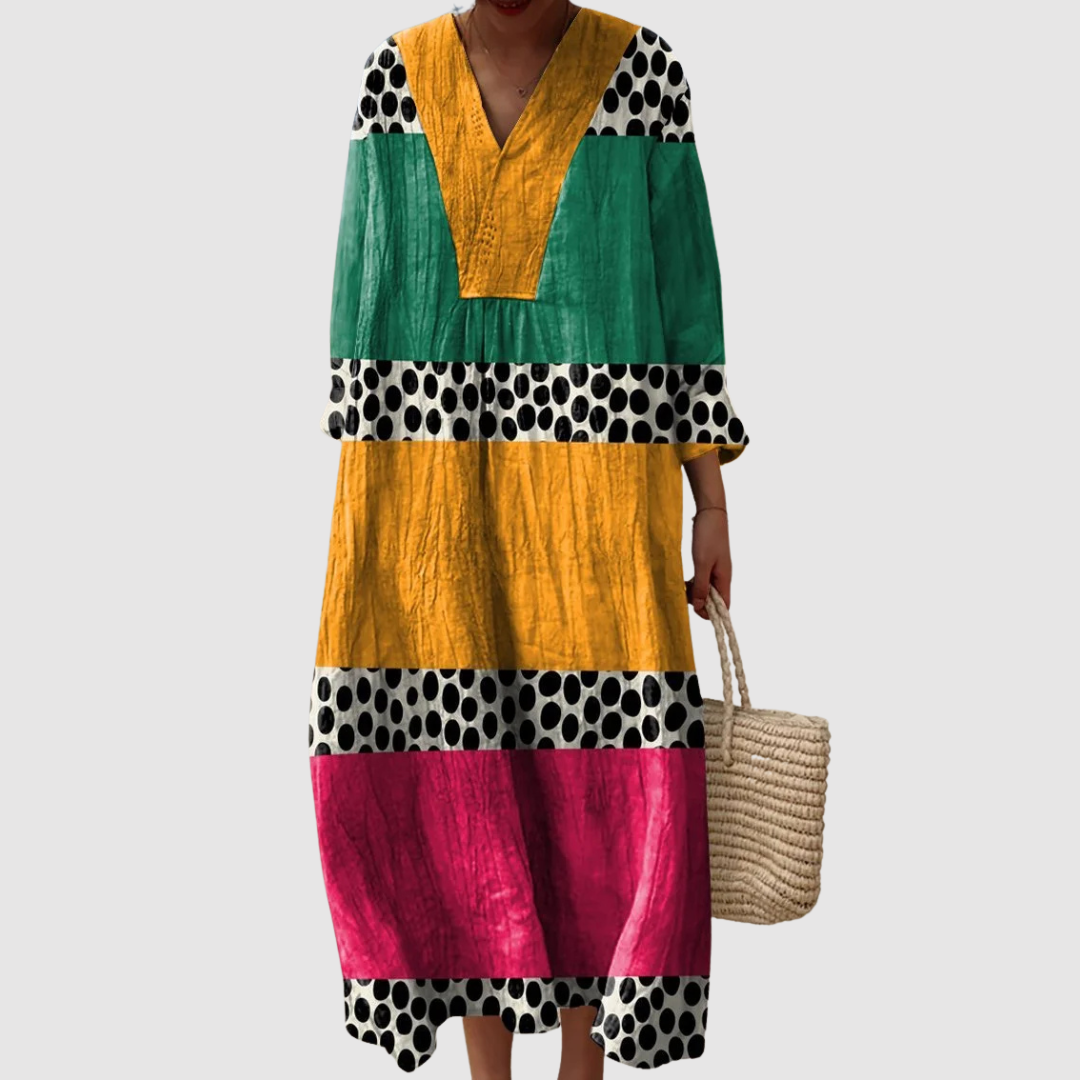 Jasmine | Playful Palette Polka Stripe Dress