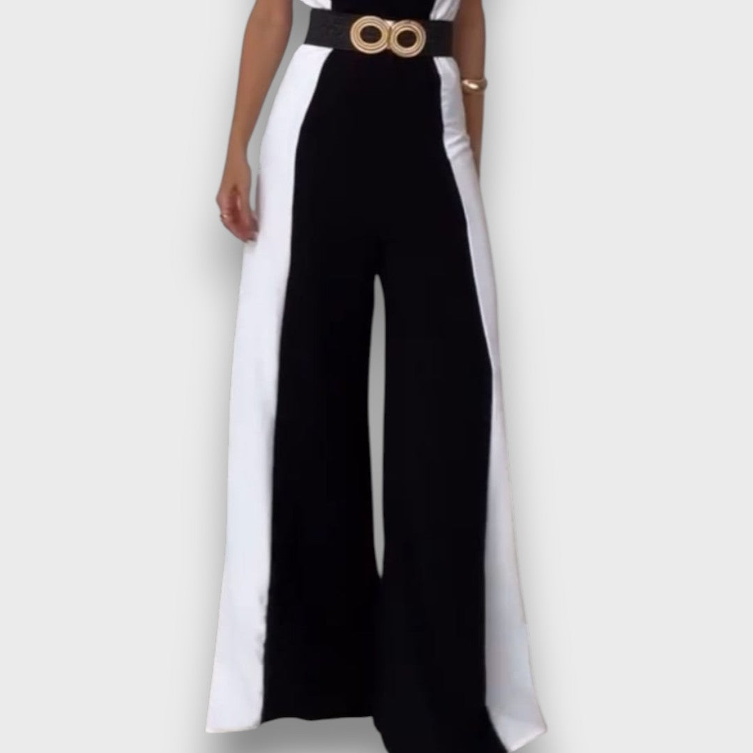 Elenaya – Two-Tone Jumpsuit with Waist Belt
