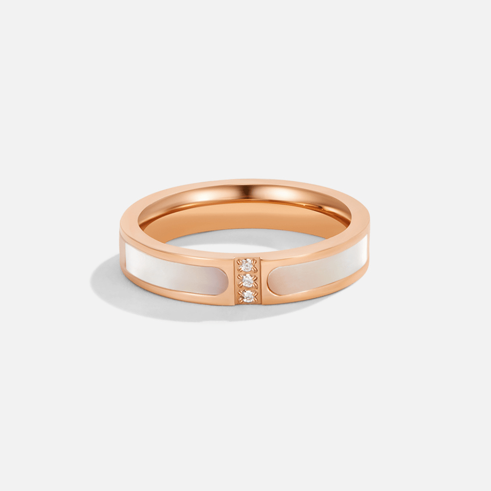 Alona – Rose-Gold Pearl Band