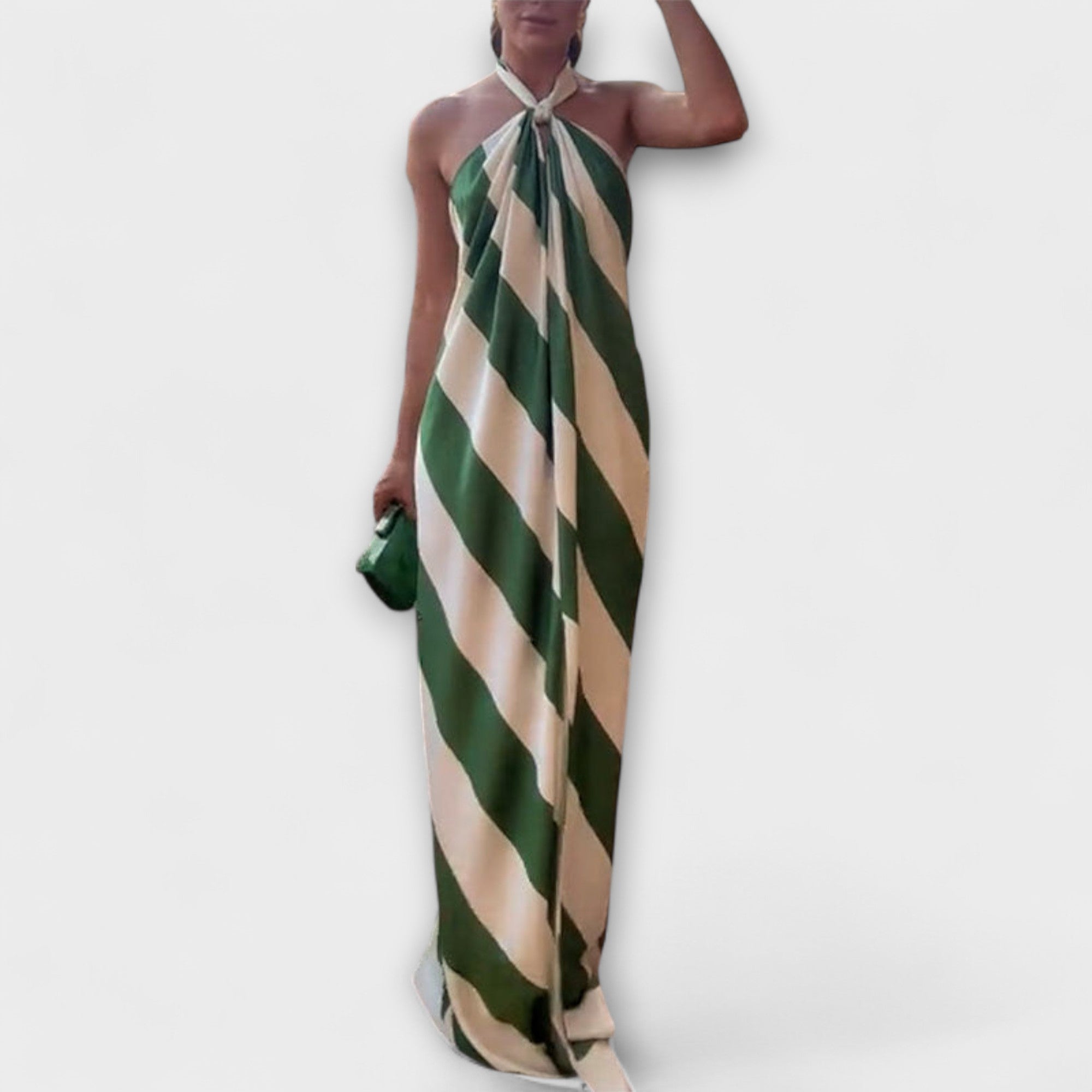 Marlowe – Striped halter maxi dress