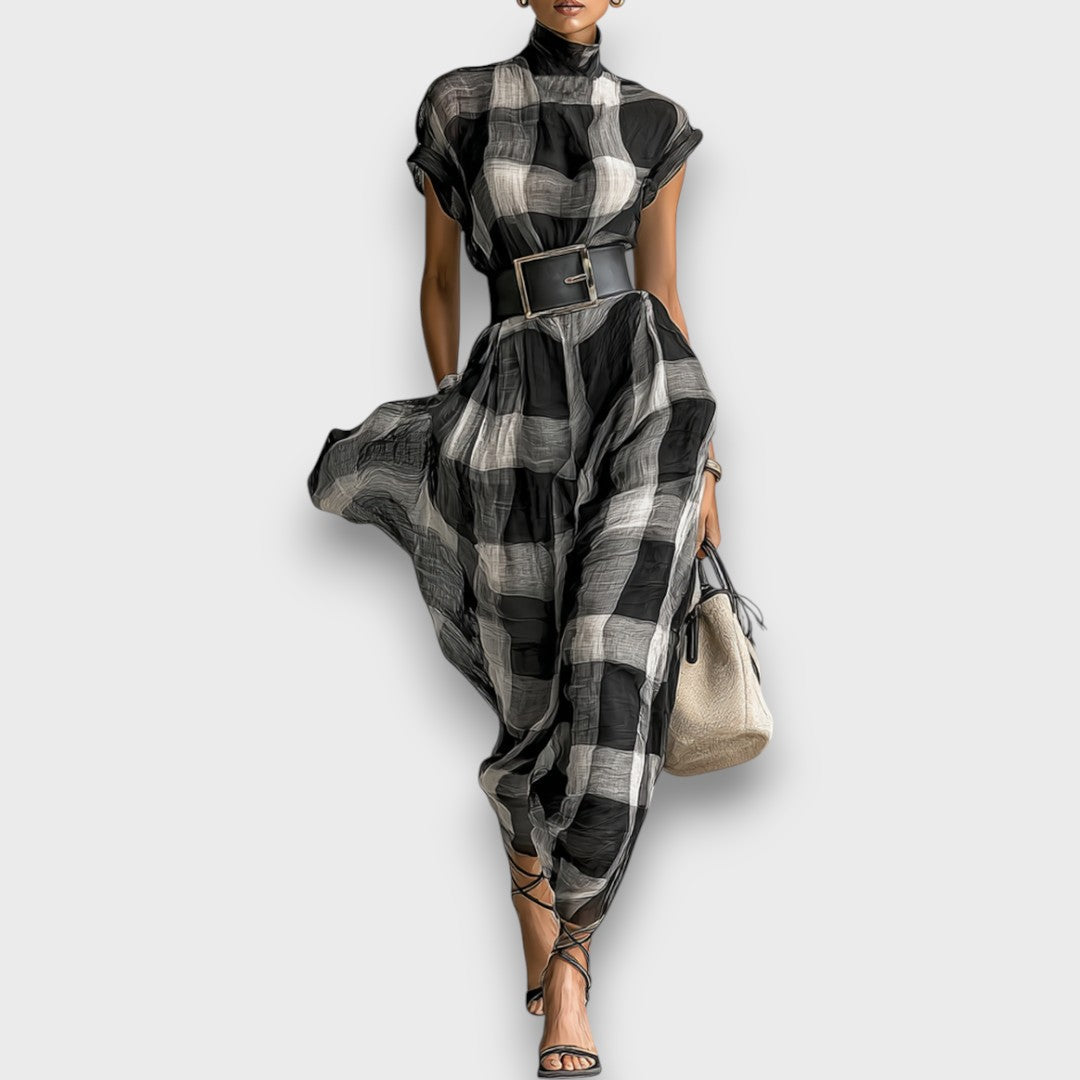 Marcia – Maxi dress with checked design