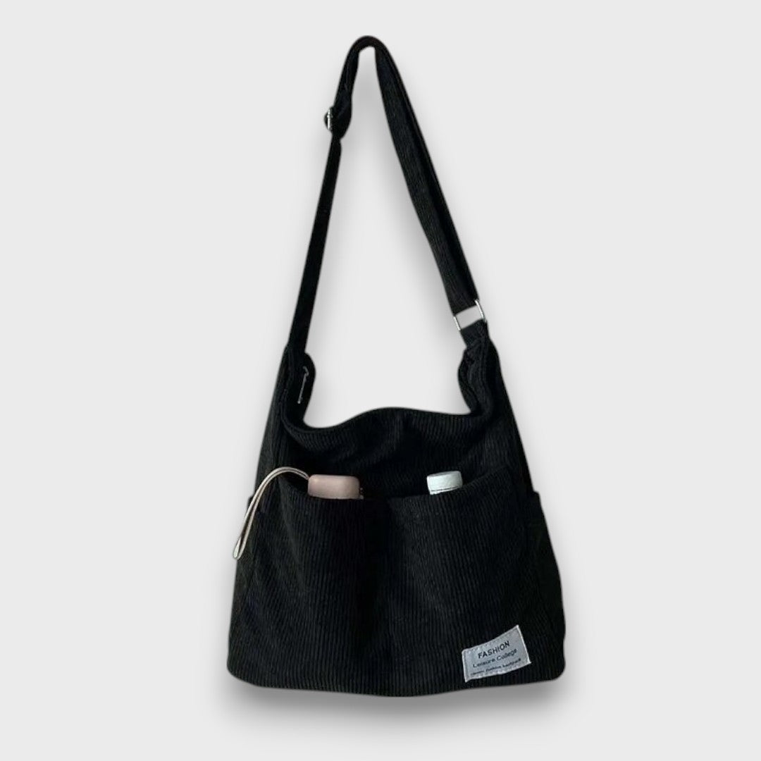 Talema – Cord Shoulder Bag with Multiple Pockets