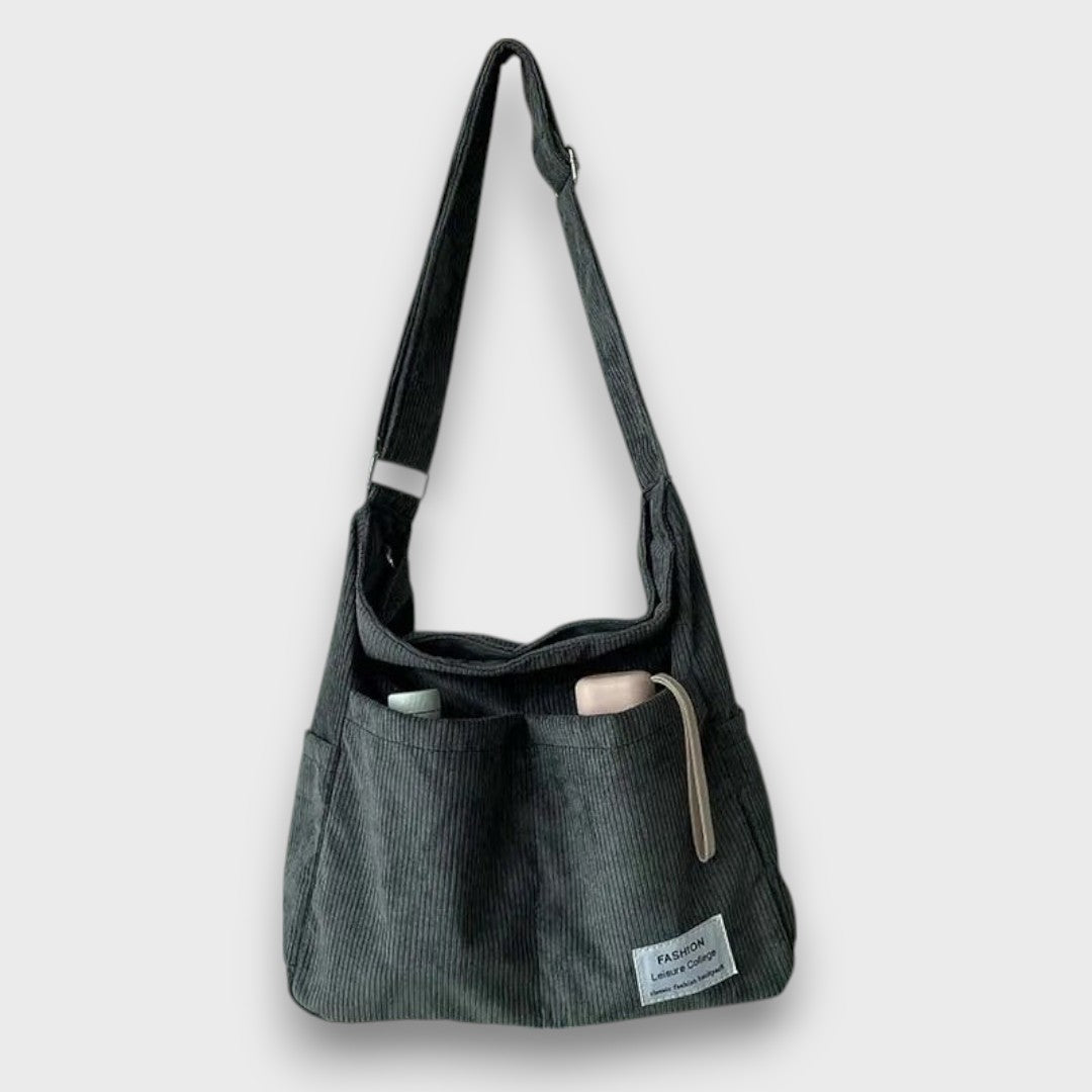 Talema – Cord Shoulder Bag with Multiple Pockets