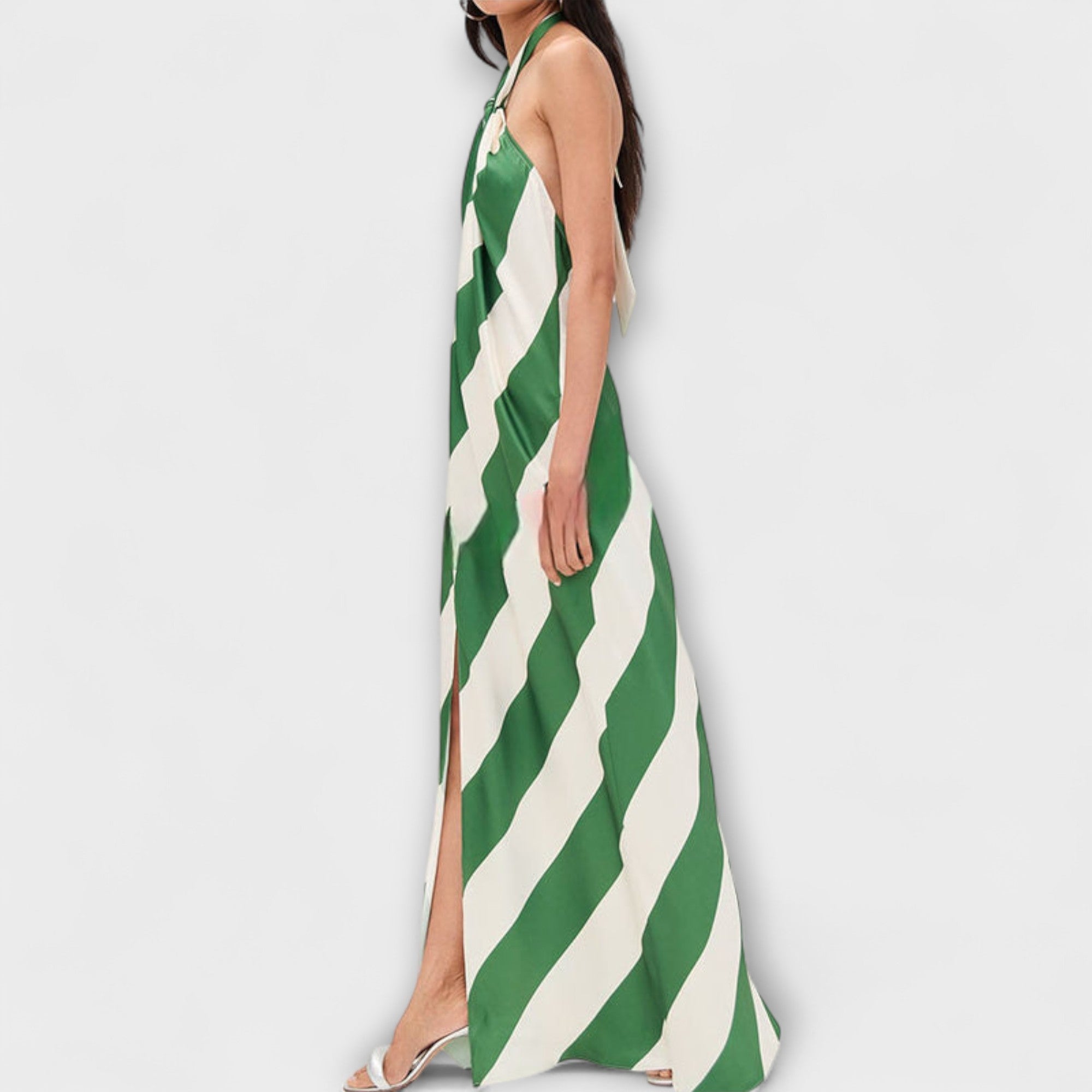 Marlowe – Striped halter maxi dress