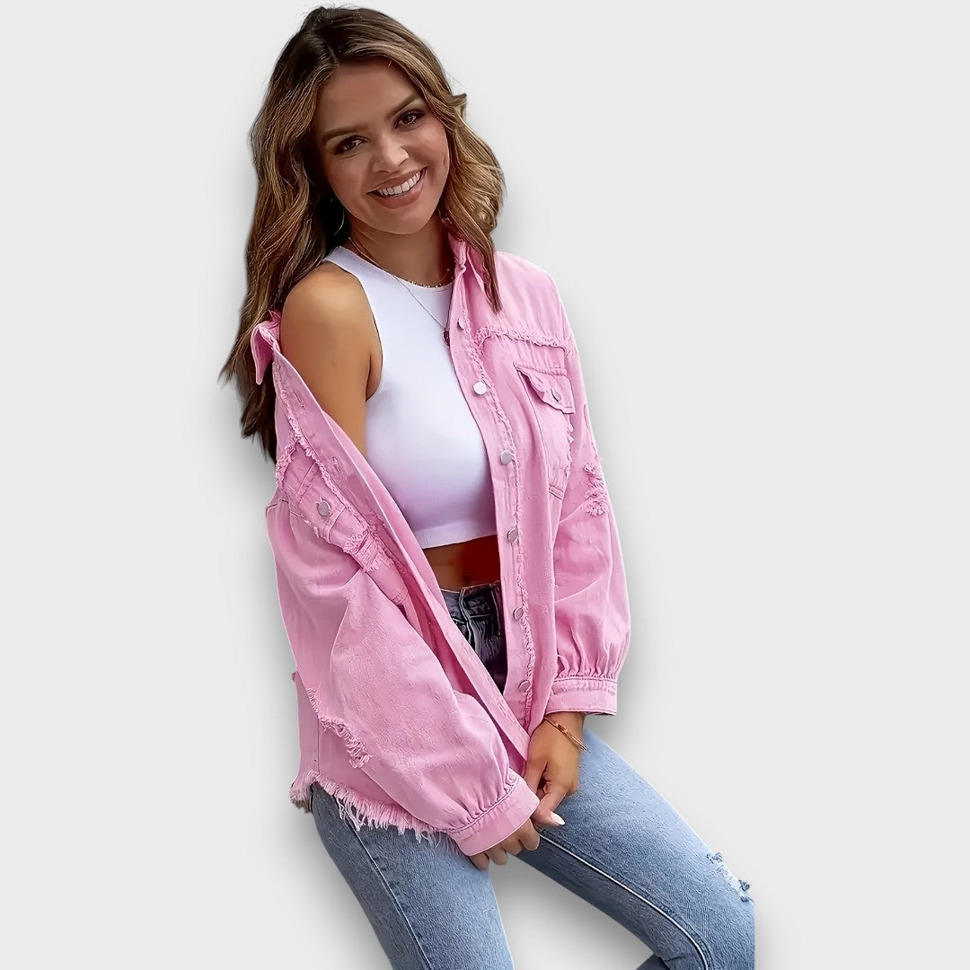 Neraya – Frayed Hem Overshirt