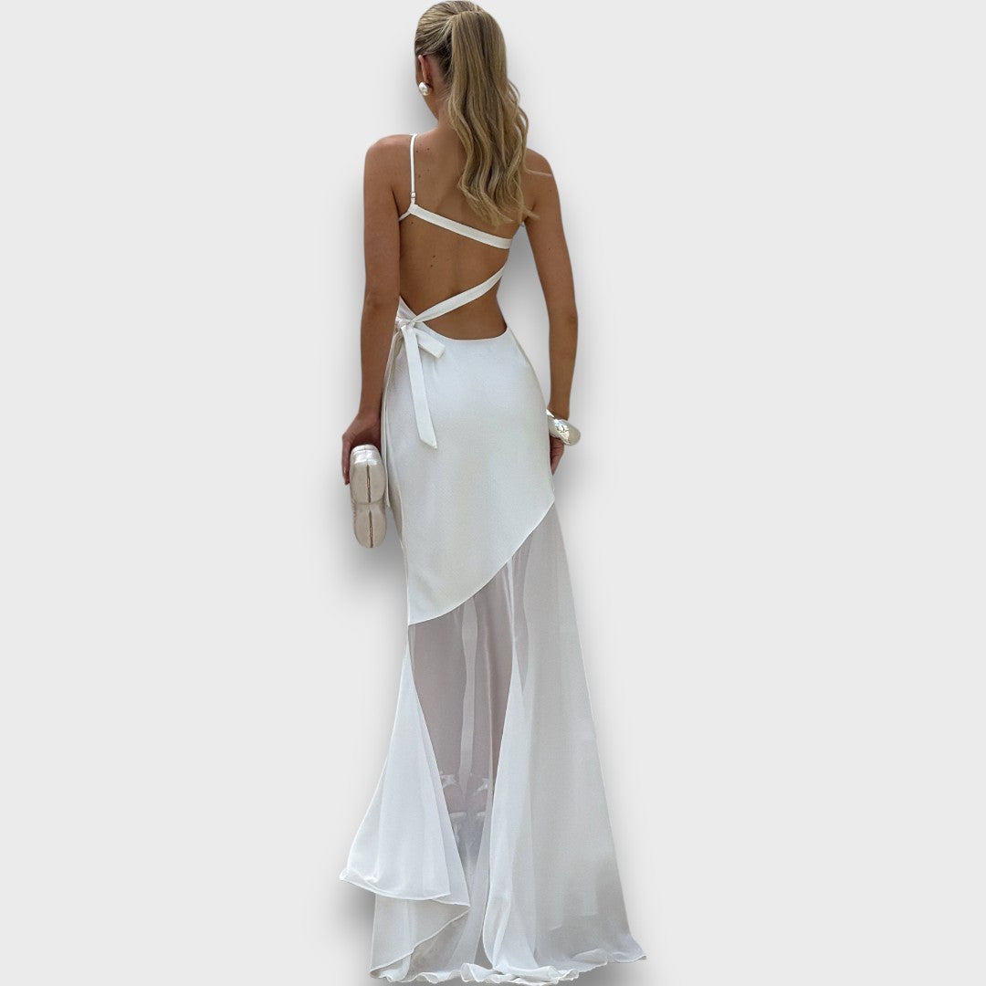 Luméa – Asymmetrical Evening Dress with Transparency