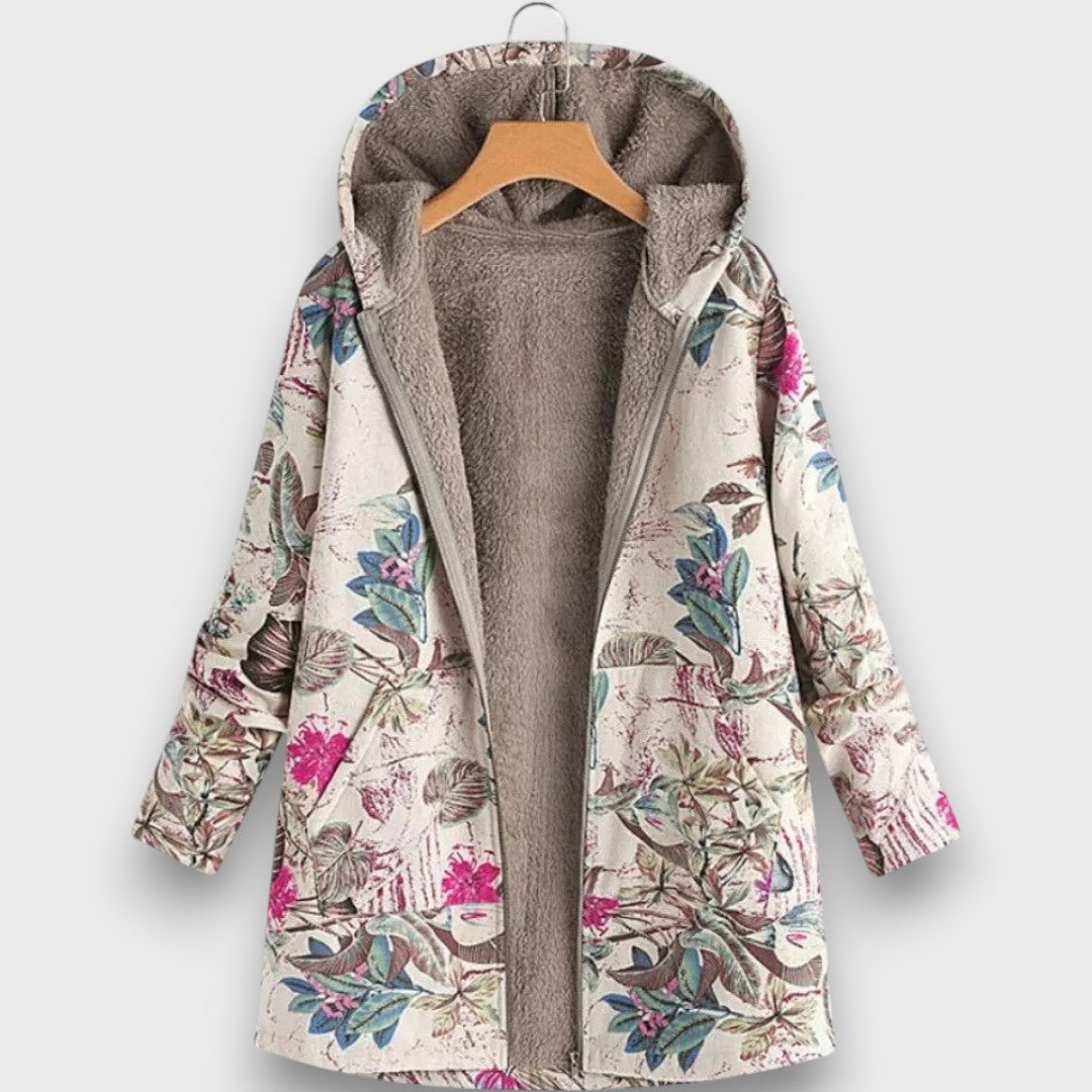Arvienne – Fleece Jacket with Floral Pattern
