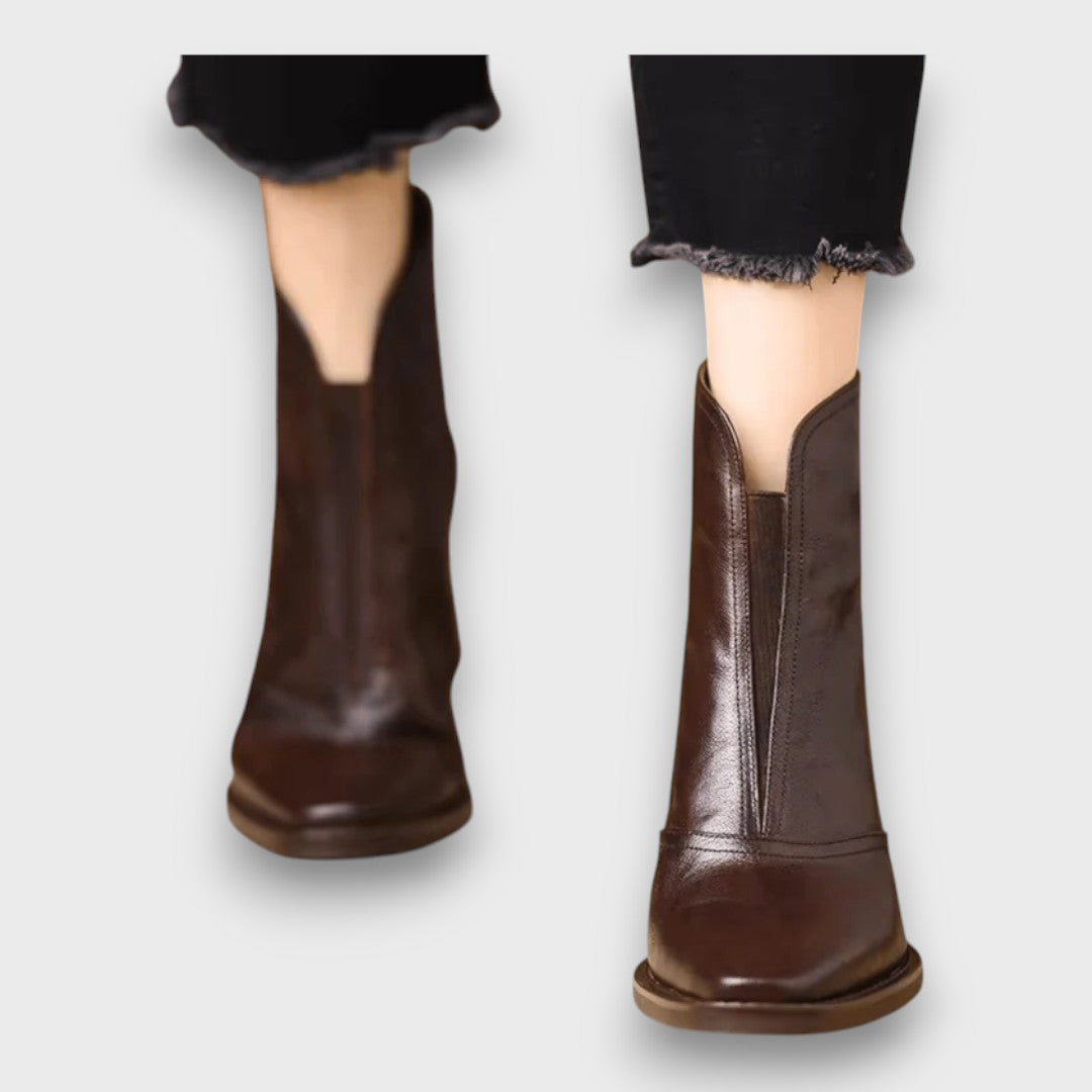 Claurette – Luxe Mid-Heel Ankle Boots