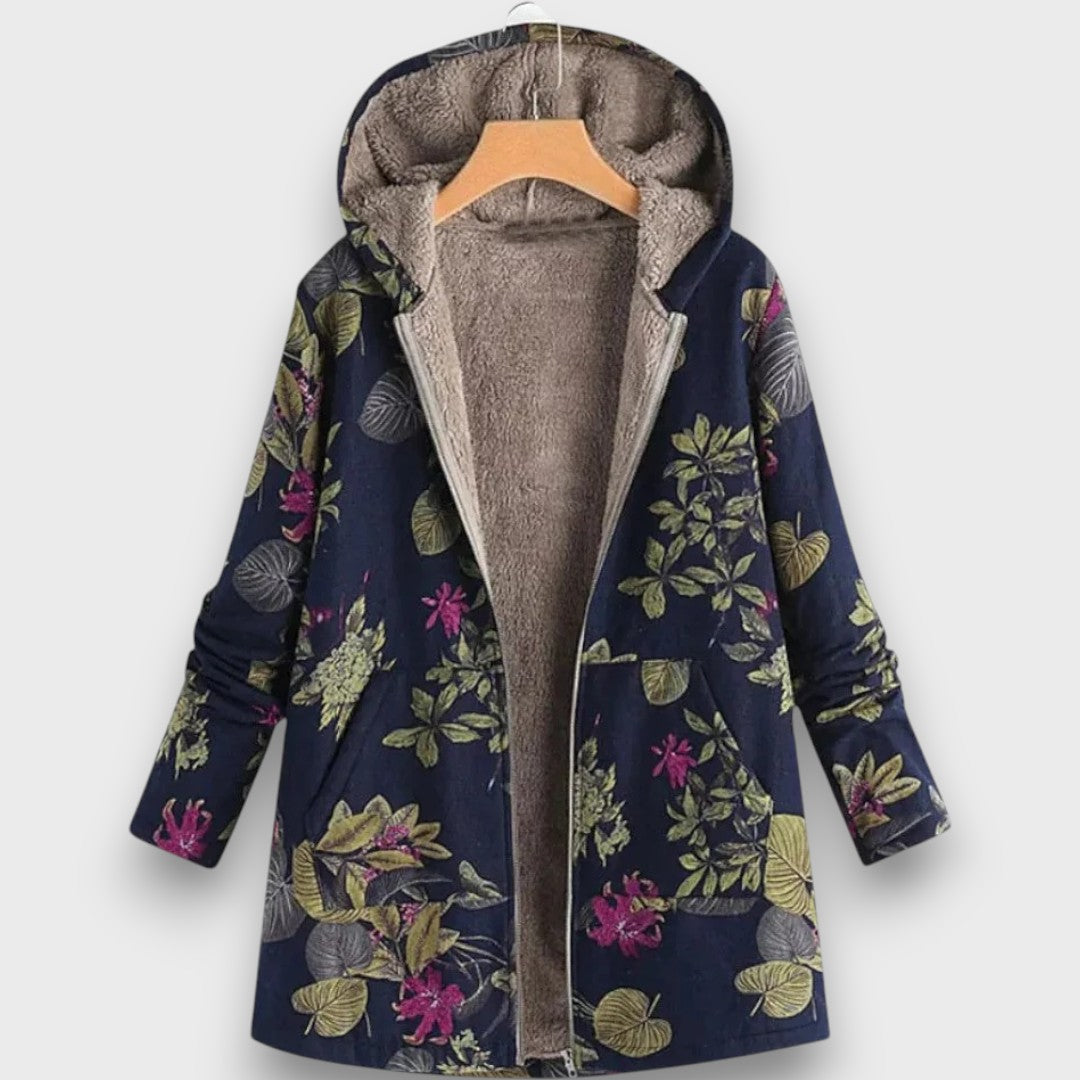 Arvienne – Fleece Jacket with Floral Pattern